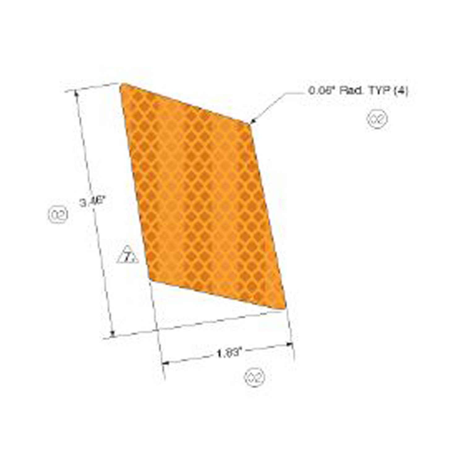 Reflector Decal, Amber, Right by Polaris