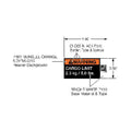 Black and orange rectangular cargo limit decal with warning text and weight capacity in pounds and kilograms.
