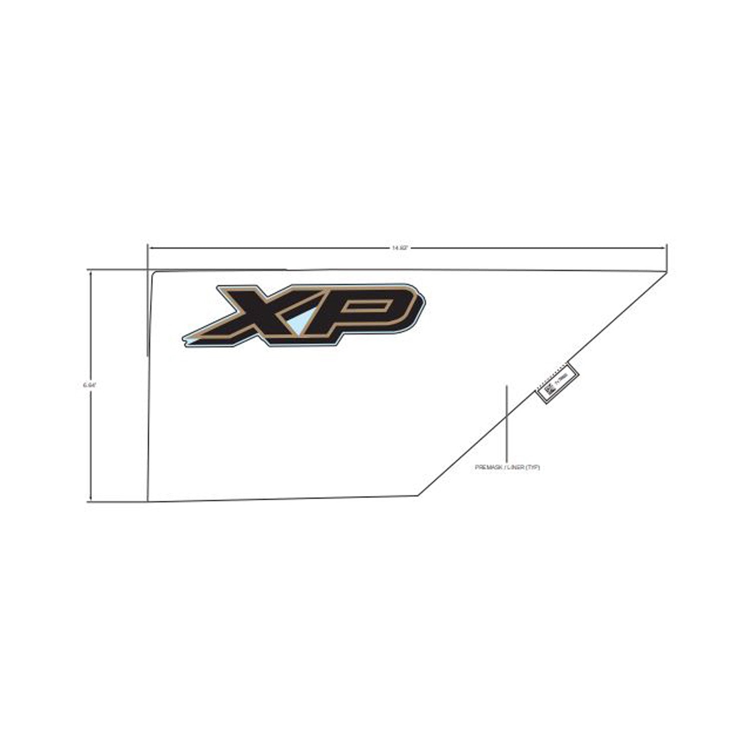 Hood Decal, Gold, Right by Polaris