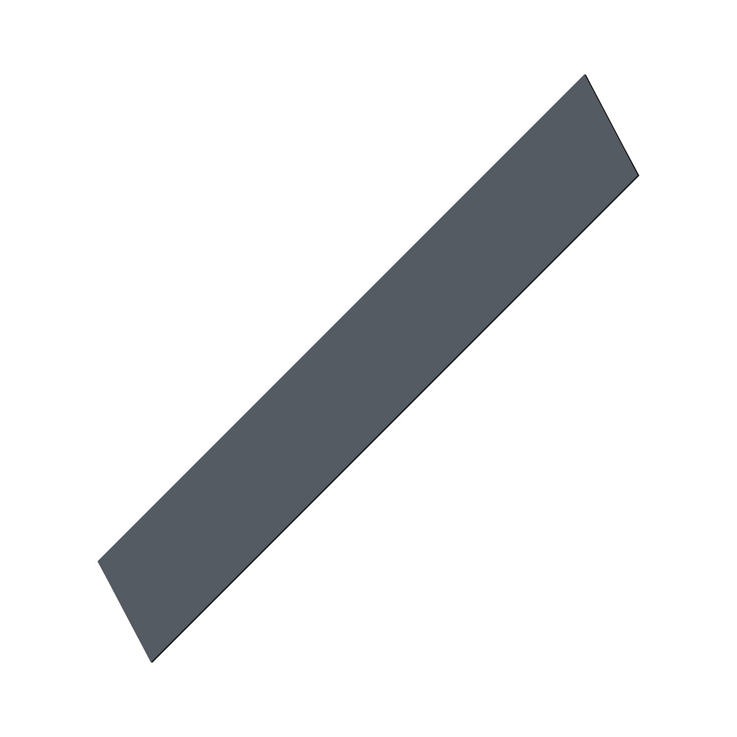 Gray rectangular caution decal for Polaris Airbox header with angled ends.