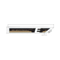 Black and electrum gold Polaris hood decal with angular design and logo on right side.