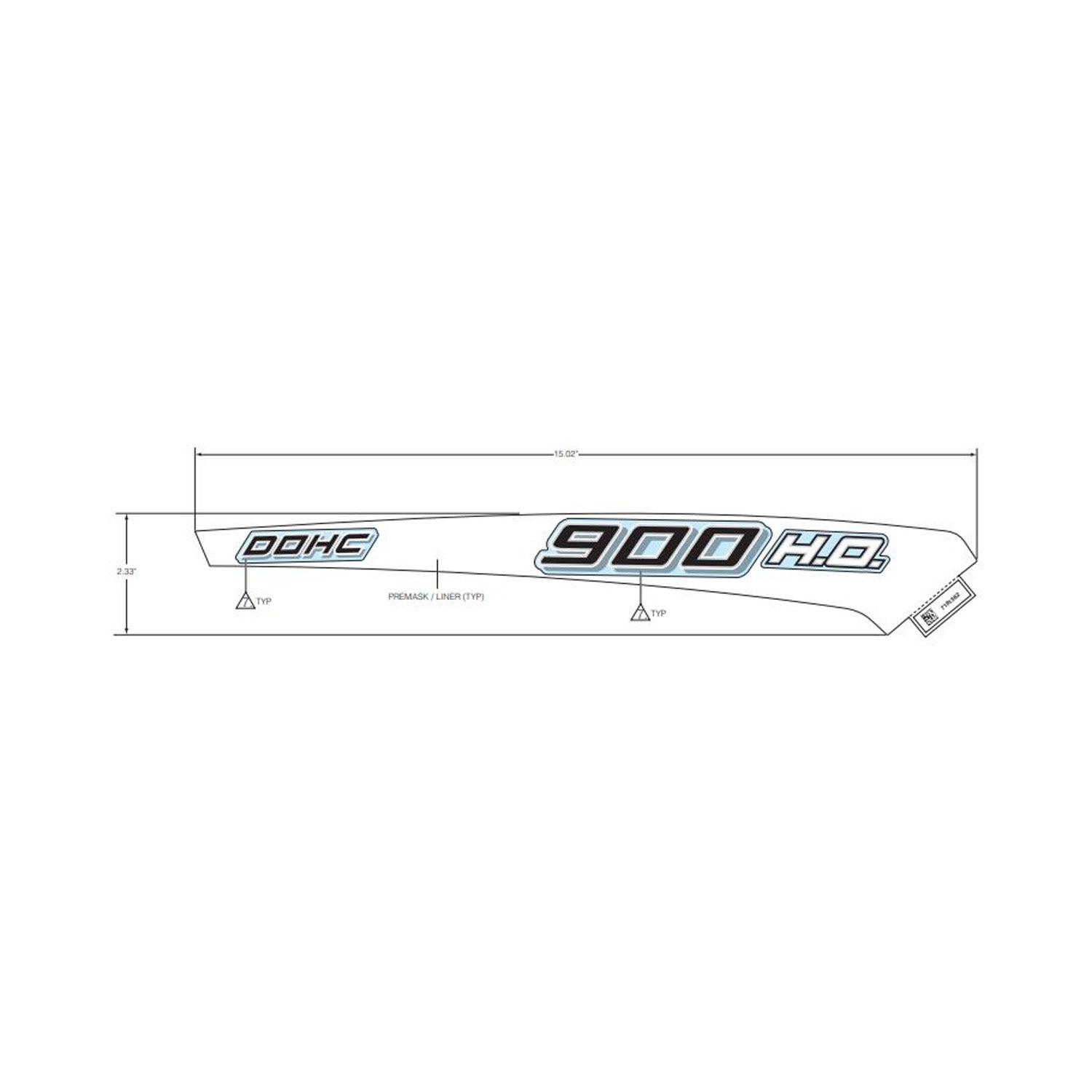 Hood Decal, Right, 900 Ho by Polaris