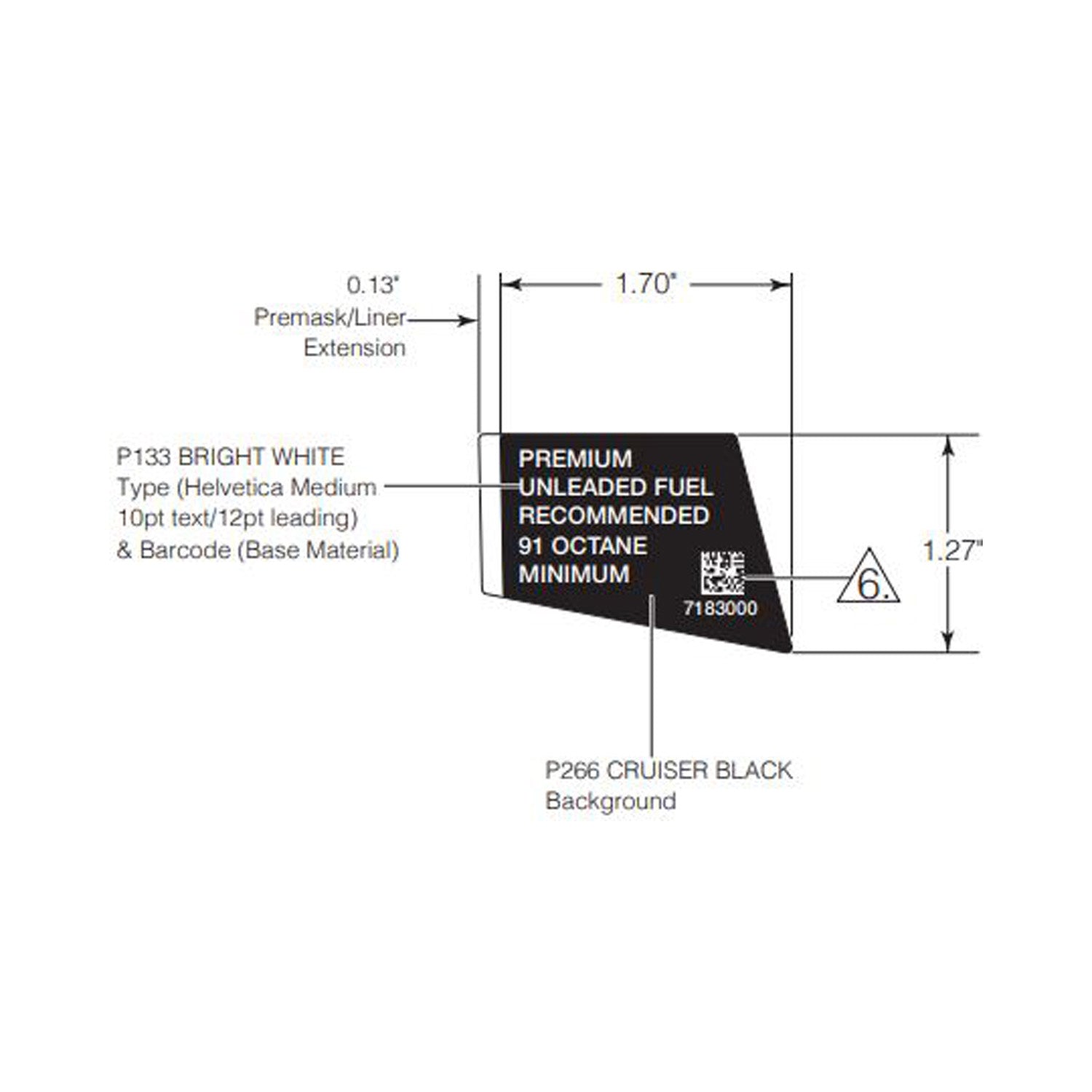 Fuel Recommendation Decal by Polaris