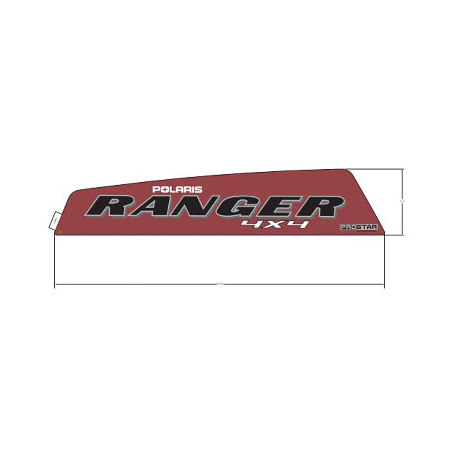Cargo Box Decal, Ranger, Prostar, Red, Left by Polaris