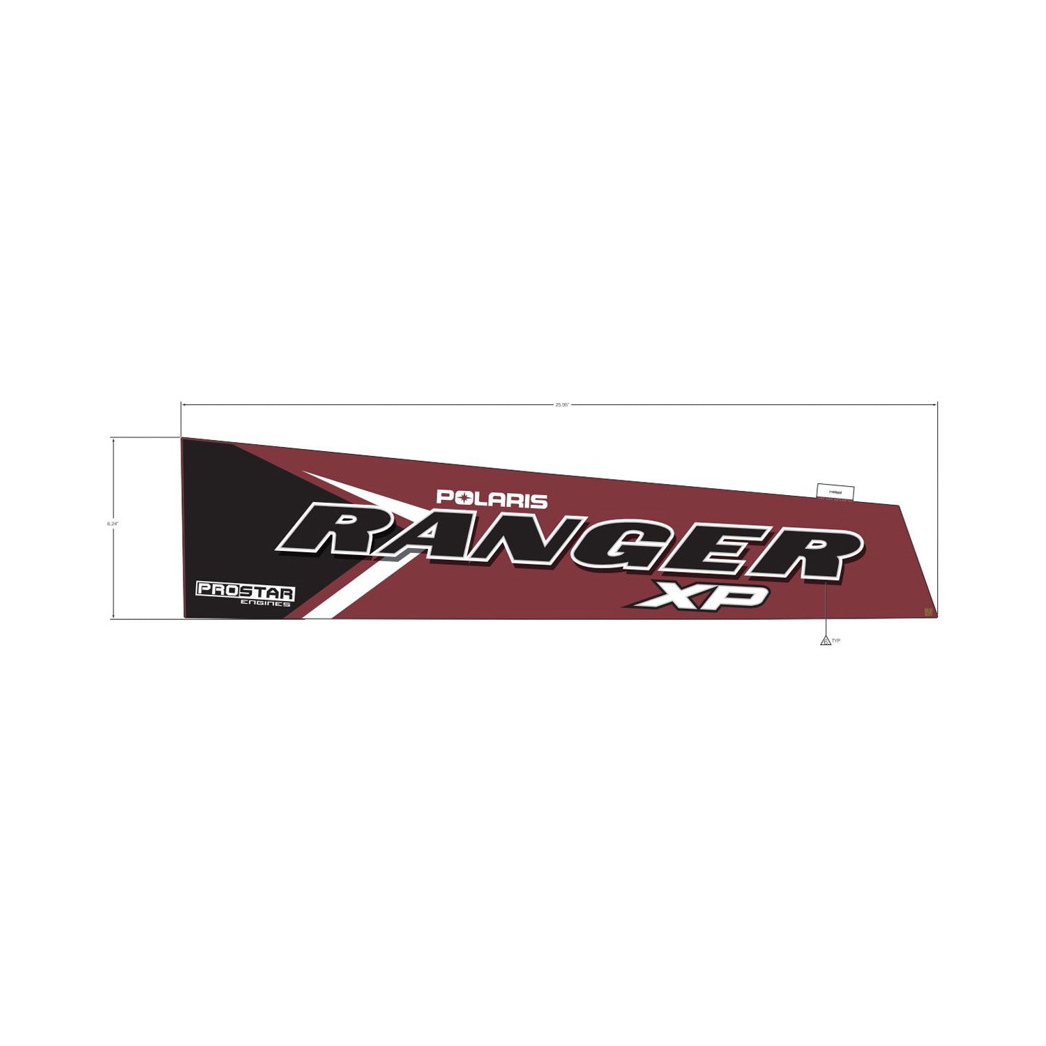Cargo Box Decal, Xp, Prostar, S.Red, Right by Polaris