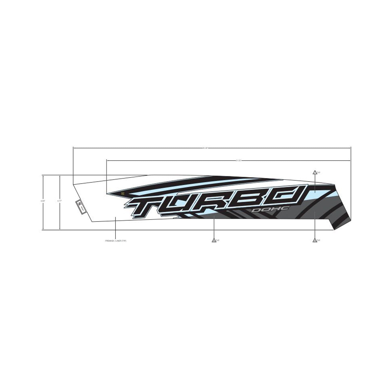 Front Fender Decal, Upper, Turbo L by Polaris