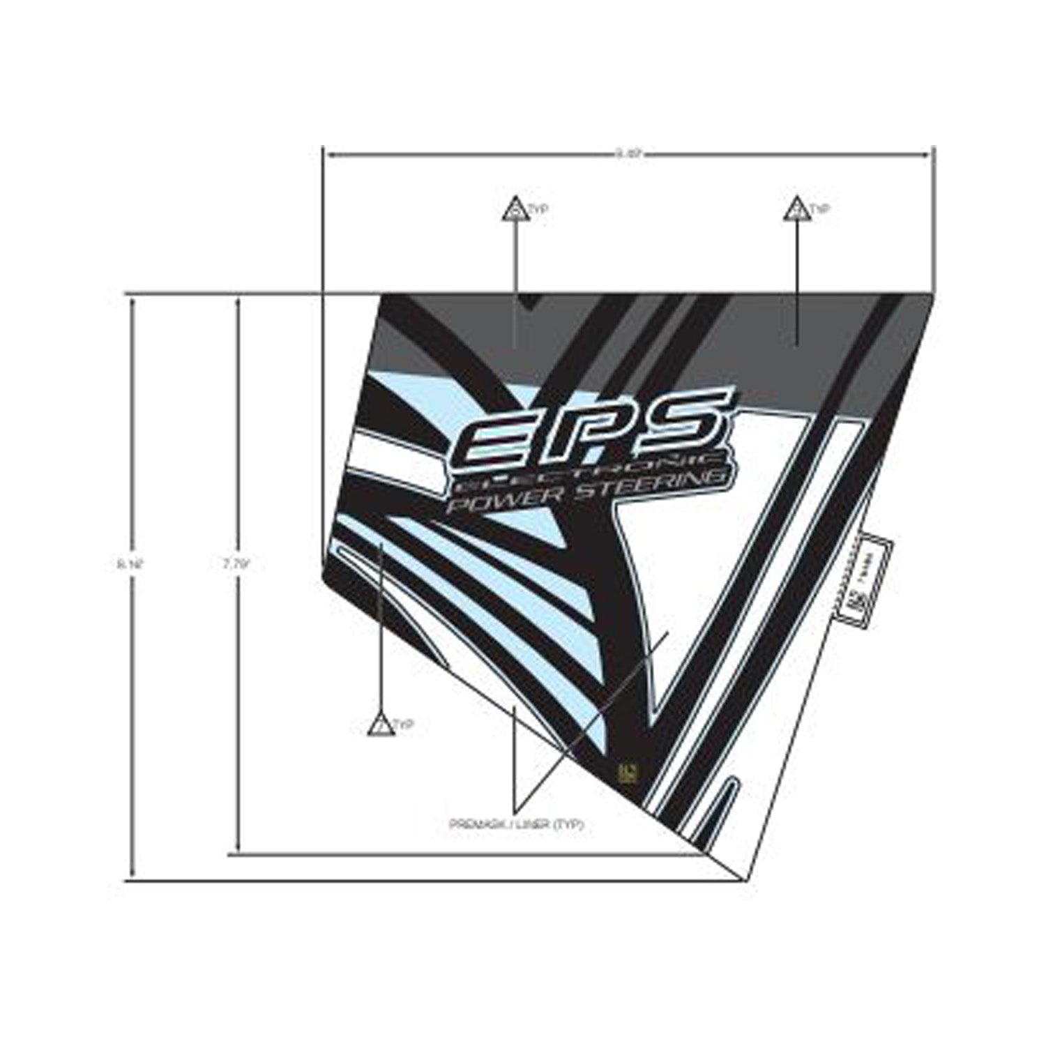 Front Fender Decal, Lower, Eps, Right by Polaris