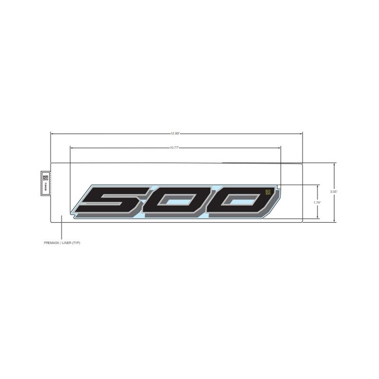 Hood Decal, Left, 500 by Polaris