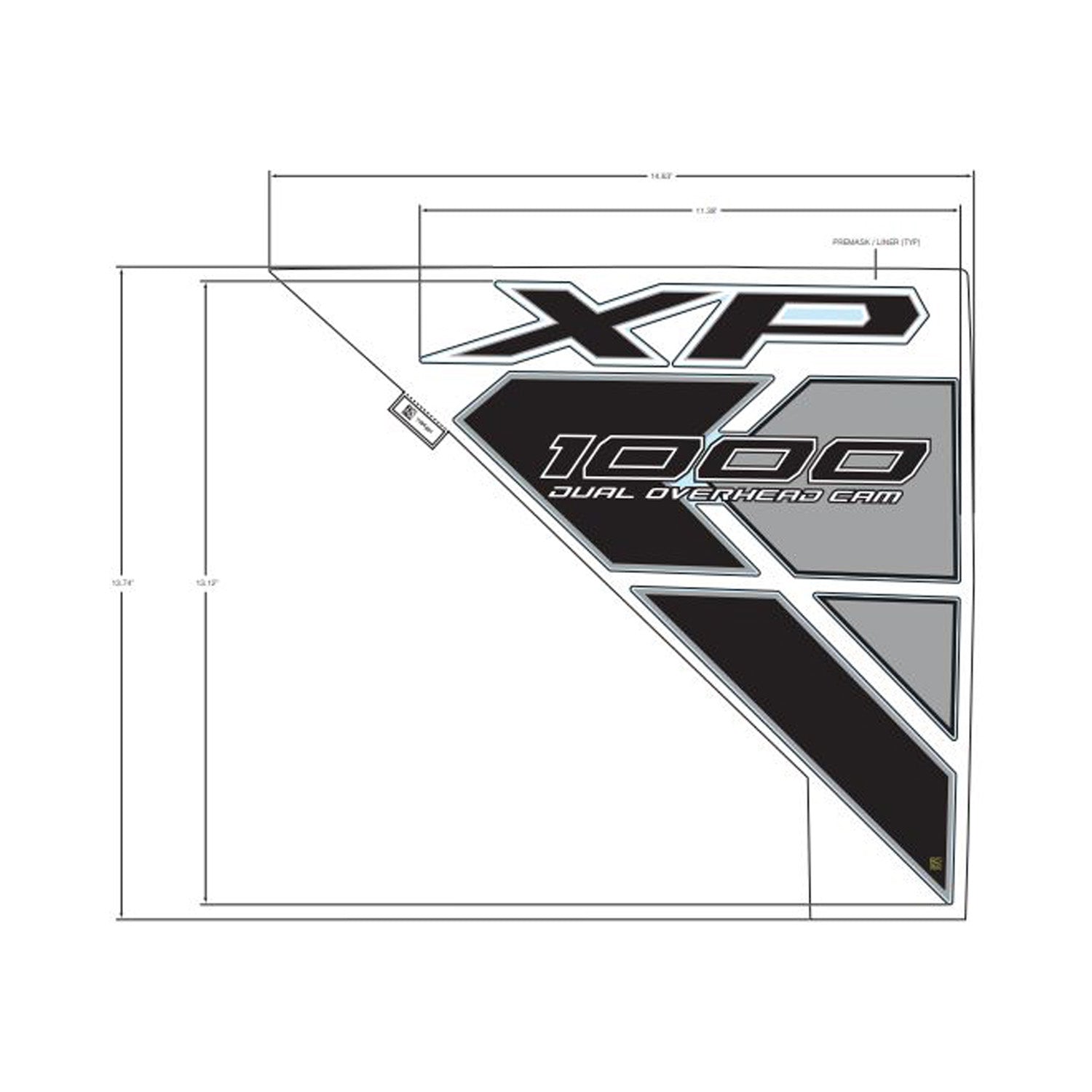 Front Fender Decal, Upper, 1000, Left by Polaris