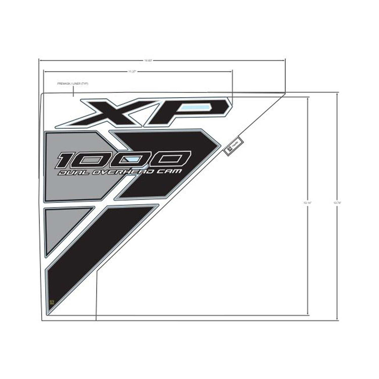 Front Fender Decal, Upper, 1000, Right by Polaris