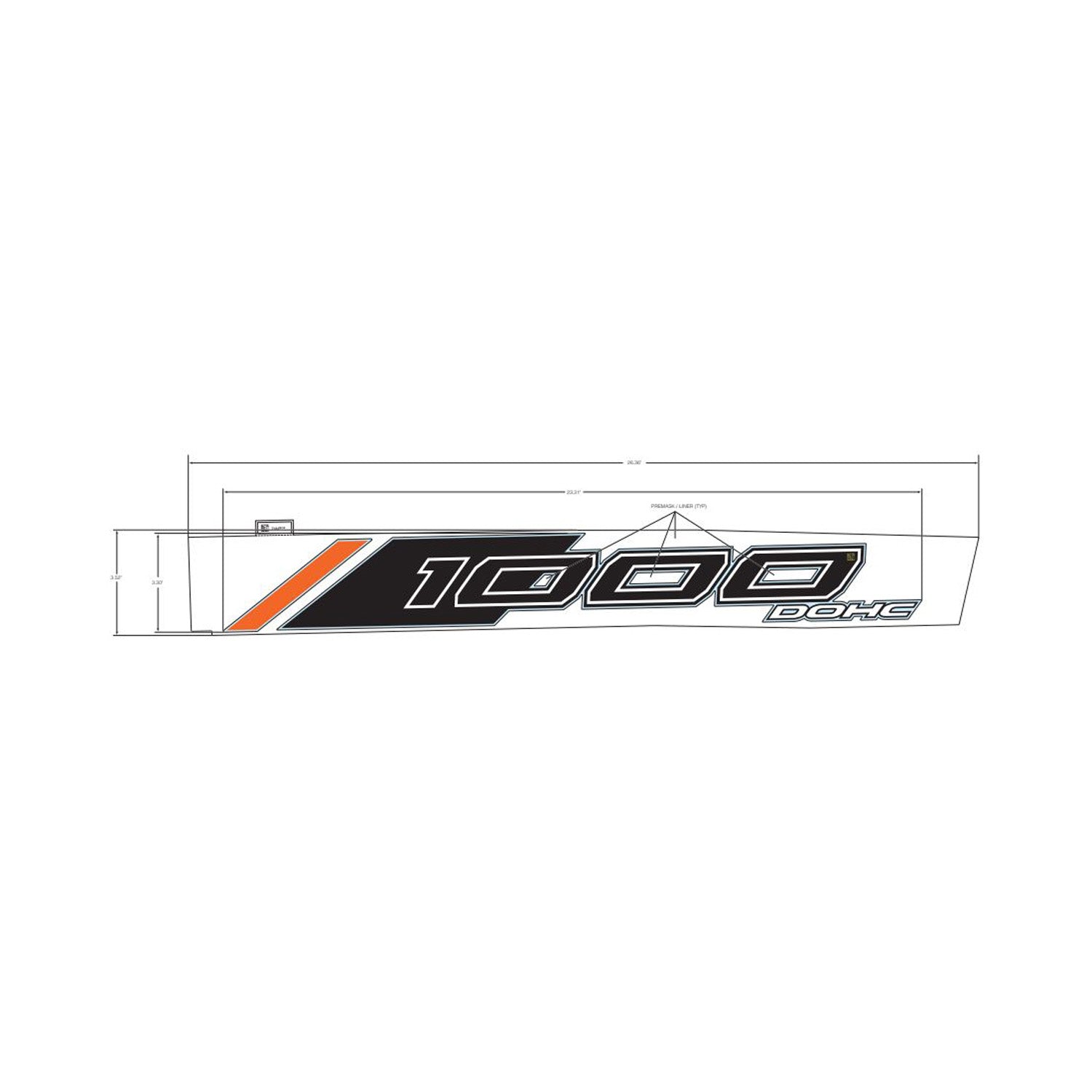 Front Fender Decal, 1000, Left by Polaris