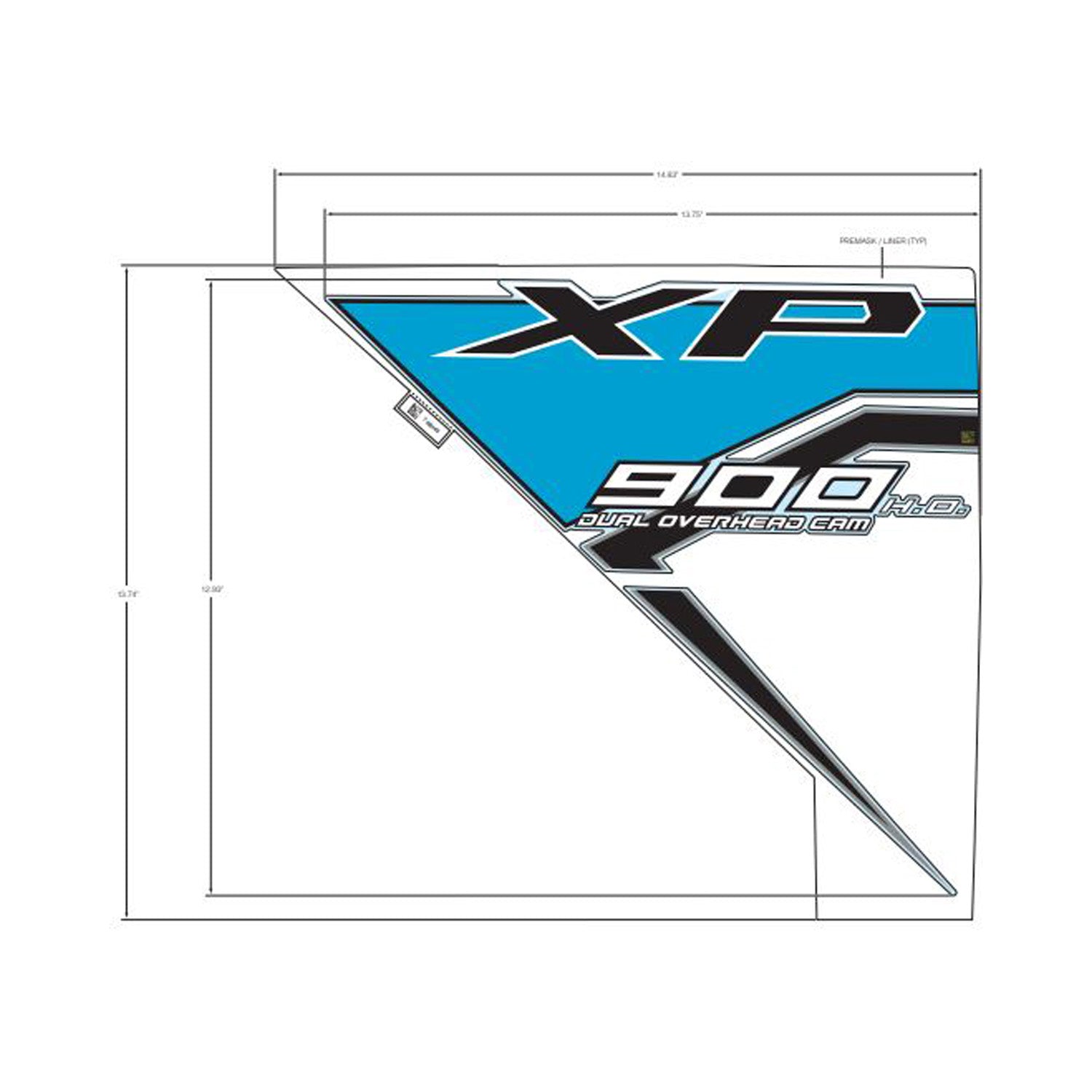 Front Fender Decal, Upper, 900, Left by Polaris