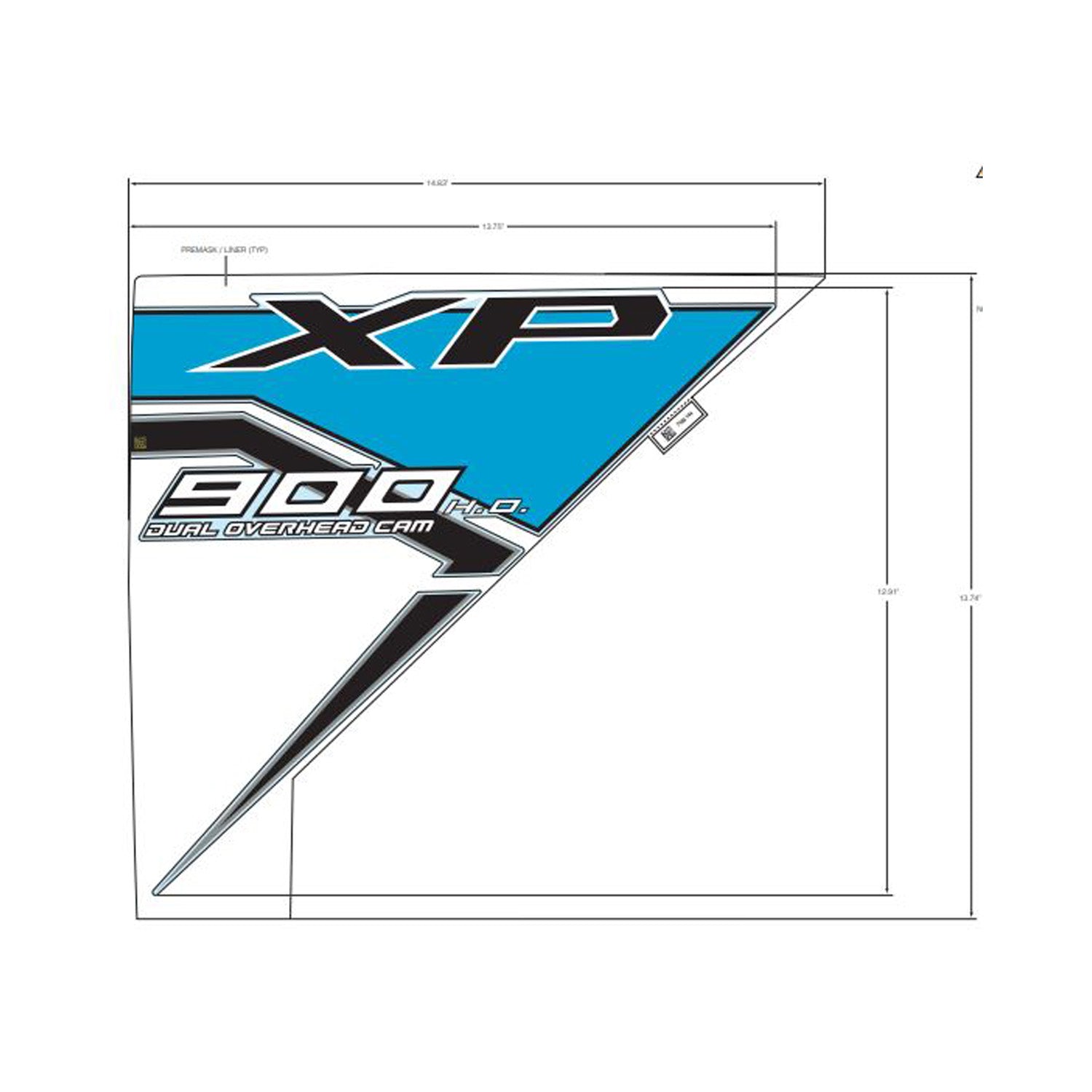 Front Fender Decal, Upper, 900, Right by Polaris