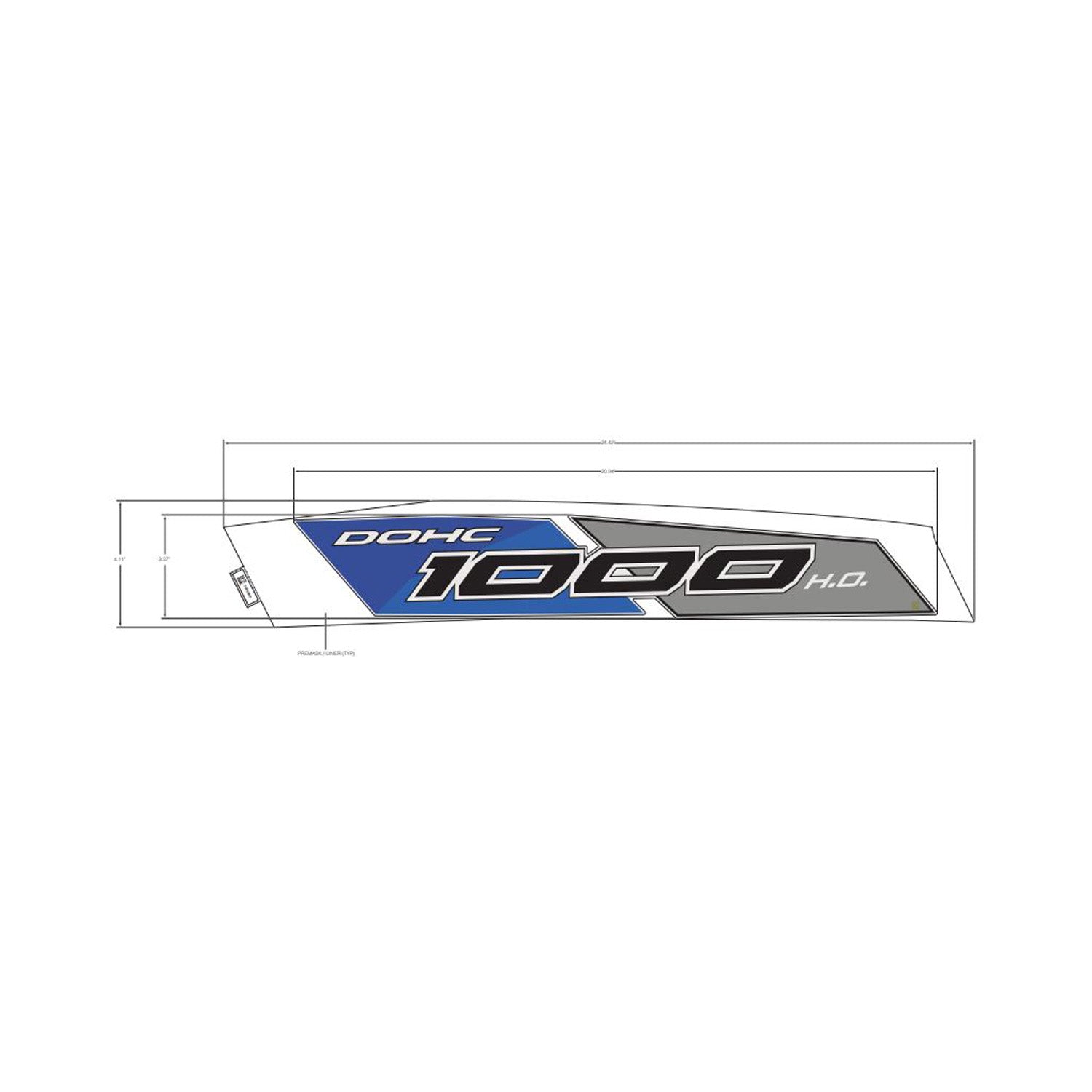 Front Fender Decal, Upper, 1000, Left by Polaris