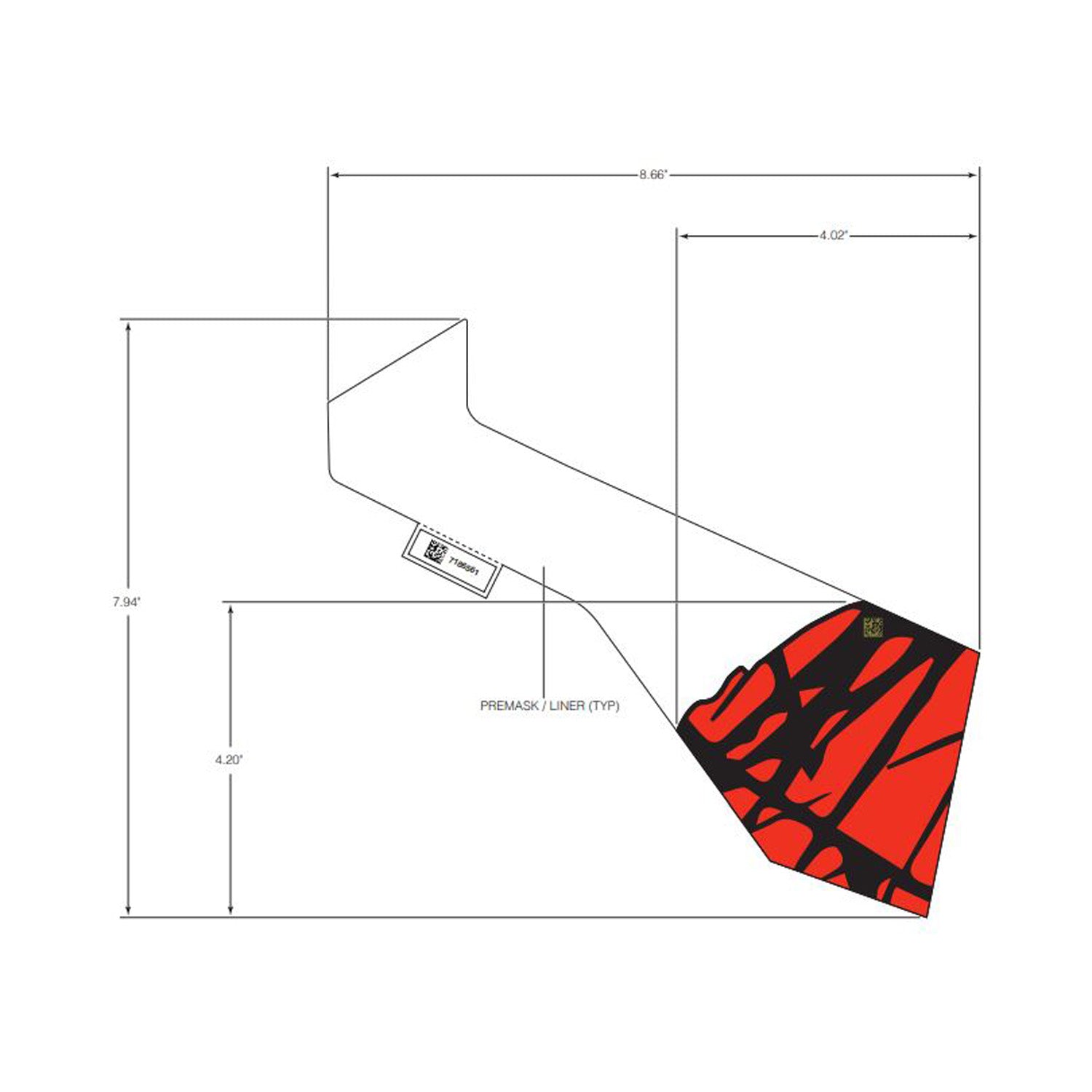 Front Fender Decal, Lower, Right by Polaris
