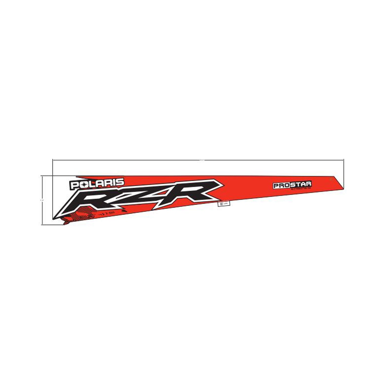 Rear Fender Decal, Upper, RZR, Left by Polaris