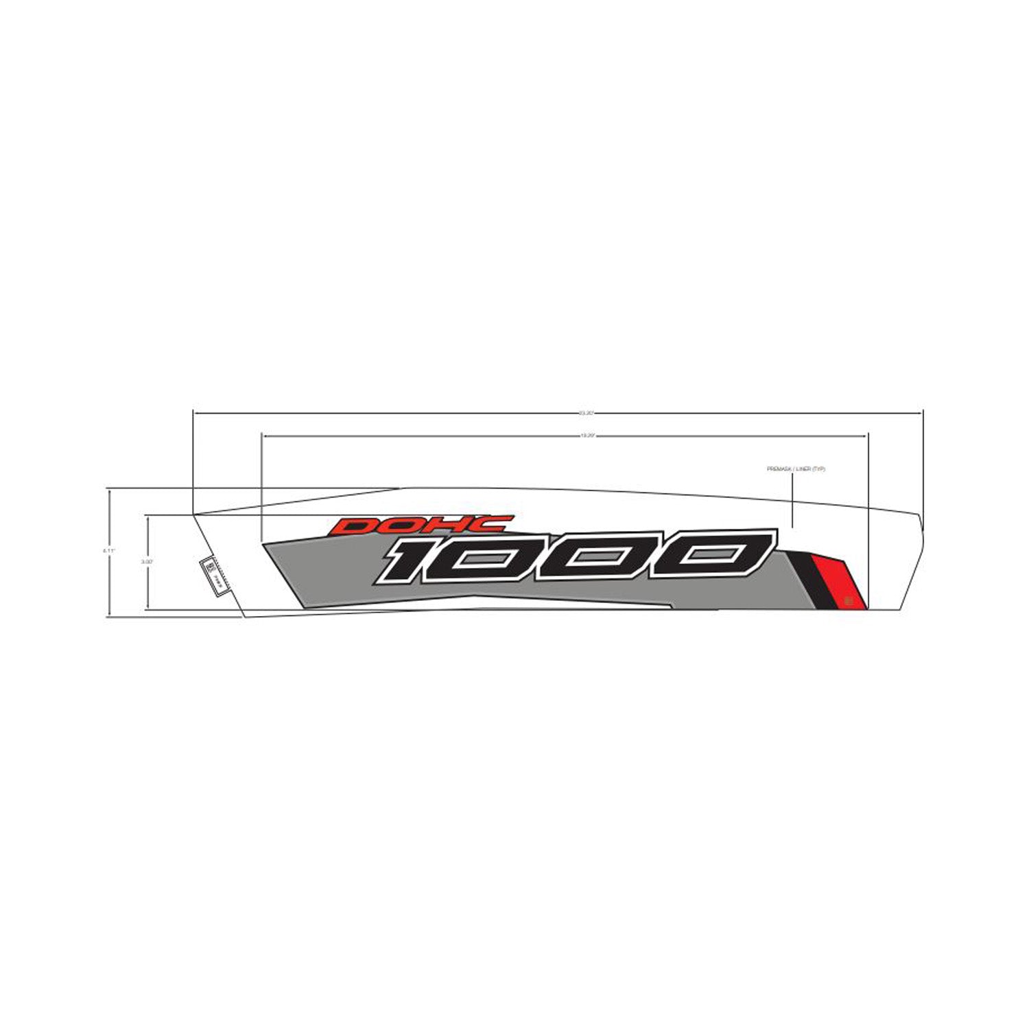 Front Fender Decal, Upper, 1000, Left by Polaris