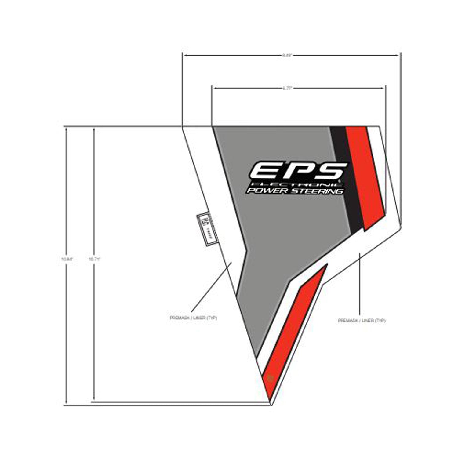Front Fender Decal, Lower, Eps, Left by Polaris