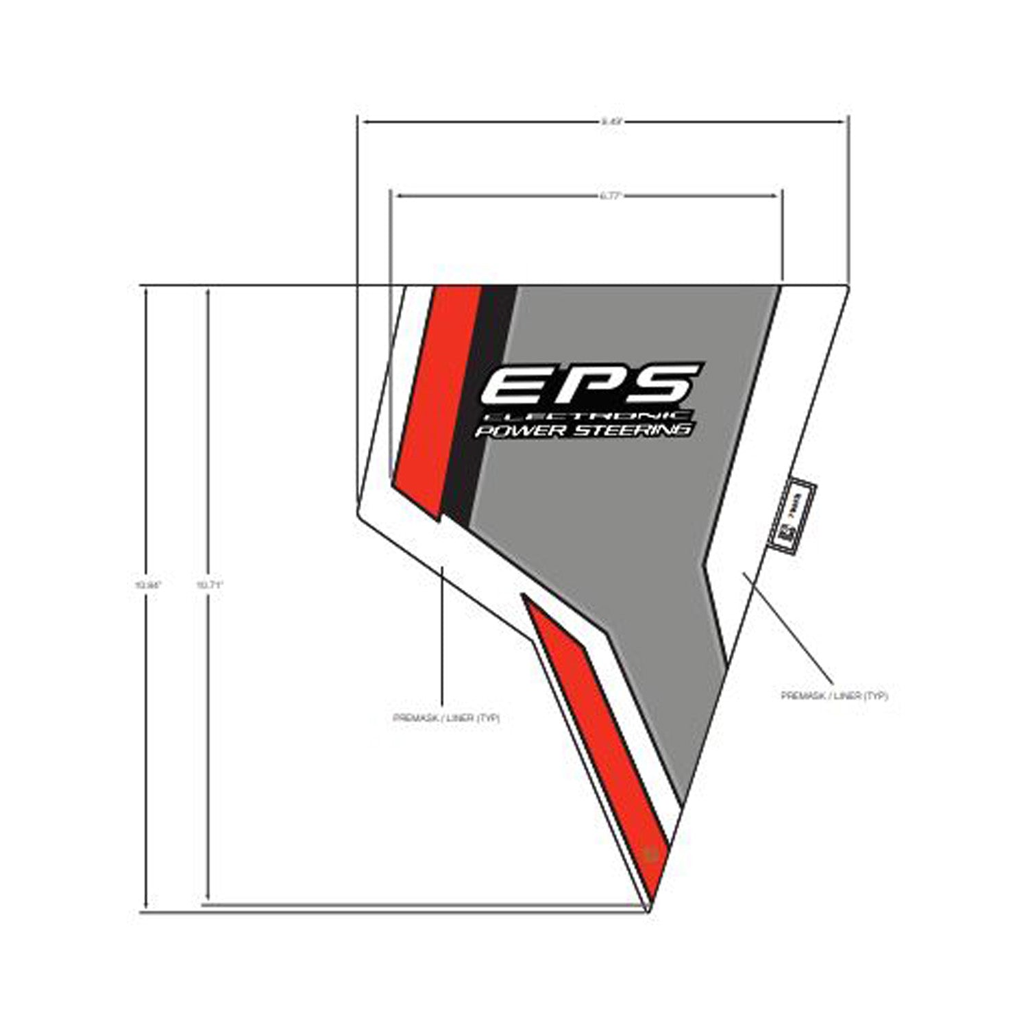 Front Fender Decal, Lower, Eps, Right by Polaris