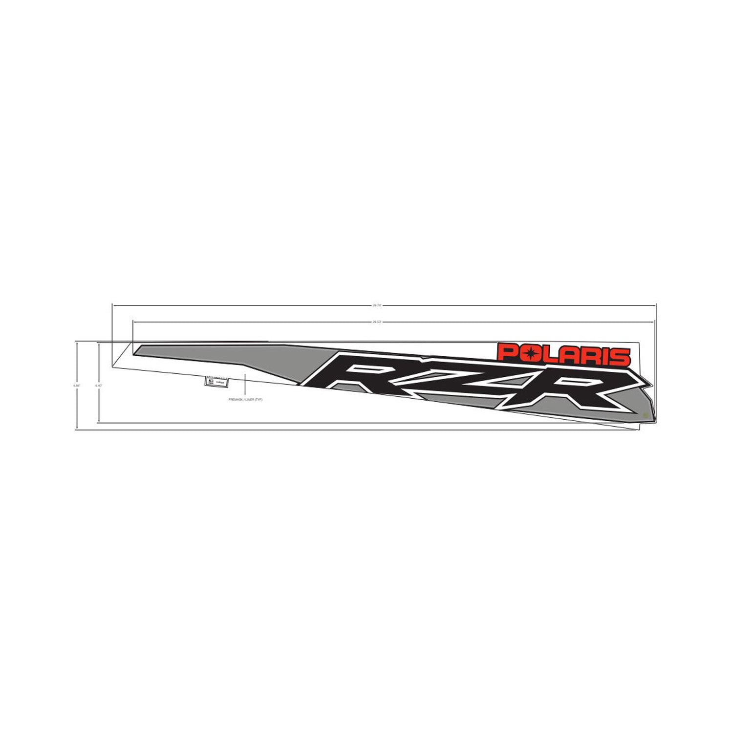 Rear Fender Decal, Upper, R by Polaris