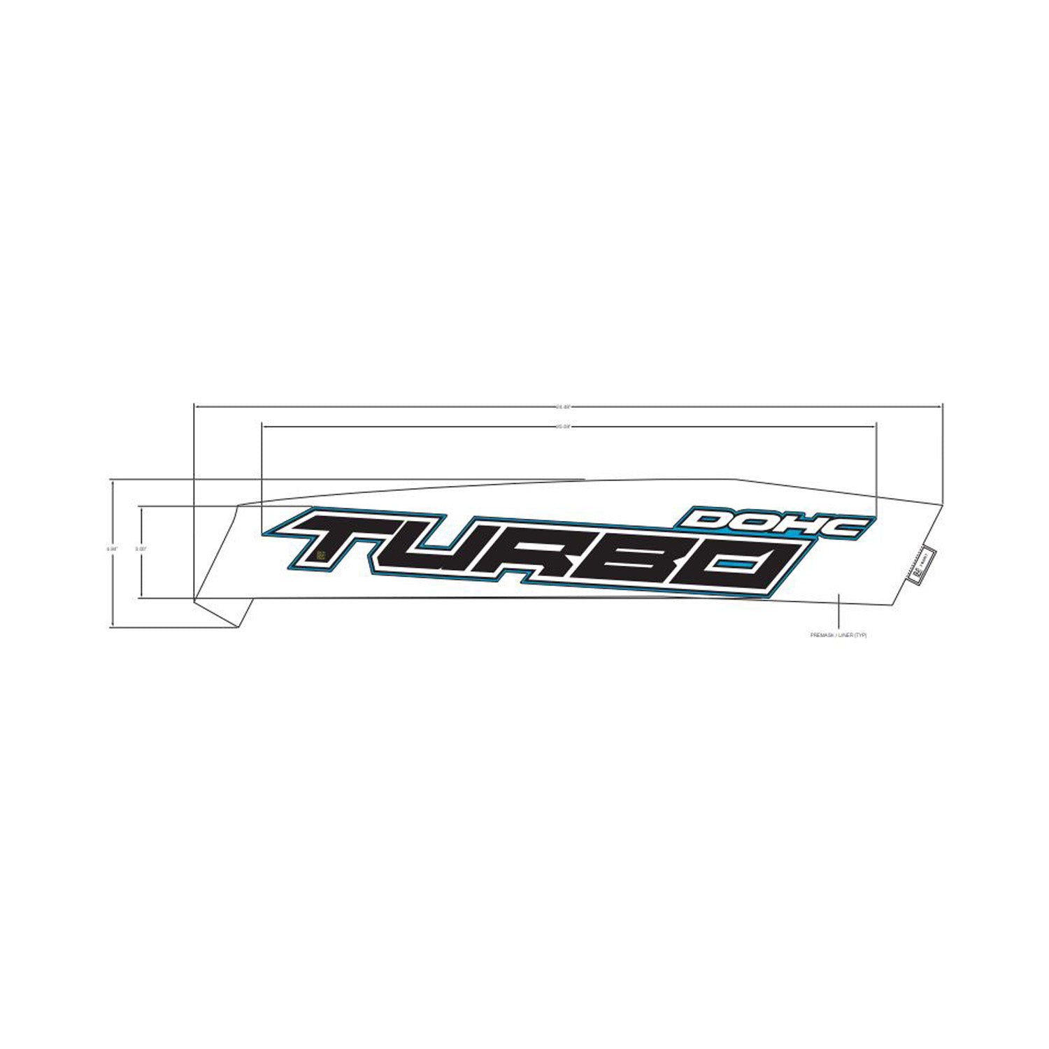 Front Fender Decal, Upper, Turbo, Right by Polaris