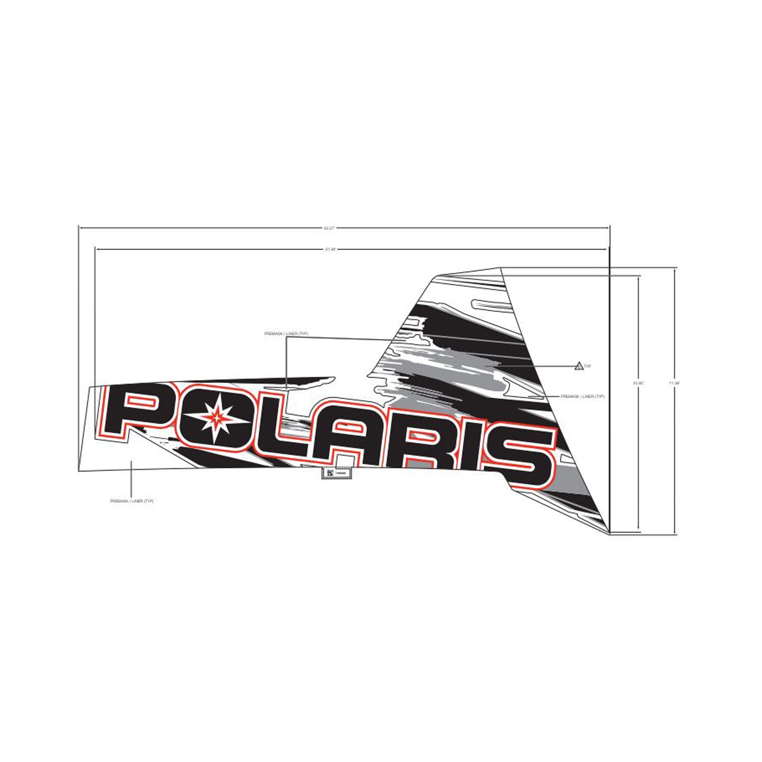 Cargo Box Side Decal, Red, Right by Polaris