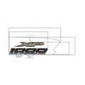 Black and gold XP 1000 decal with sharp edges and angular design for right front fender.