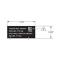 Black rectangular hitch decal with white text specifying max trailer weight 2500 lbs and max vertical weight 250 lbs.
