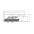 Black and gray right front fender decal with "XP 1000 Ranger EPS EFI" text and angular design.