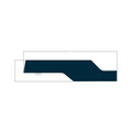 Black and dark blue angular Polaris right taillight decal with cutout design.