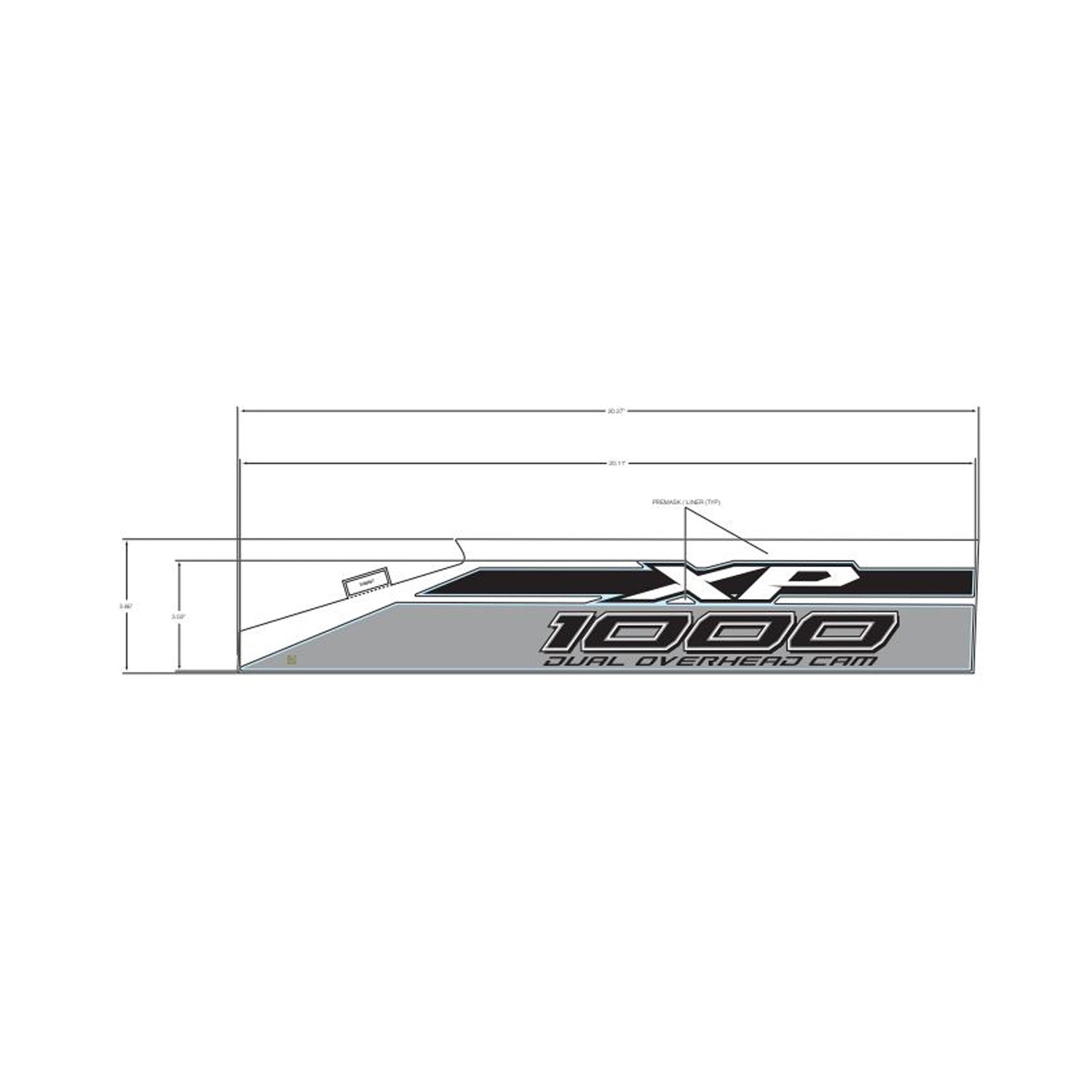 Front Fender Decal, Xp 1000, Left by Polaris
