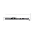 Black and gray Polaris Ranger cargo box decal with bold lettering and sleek design.