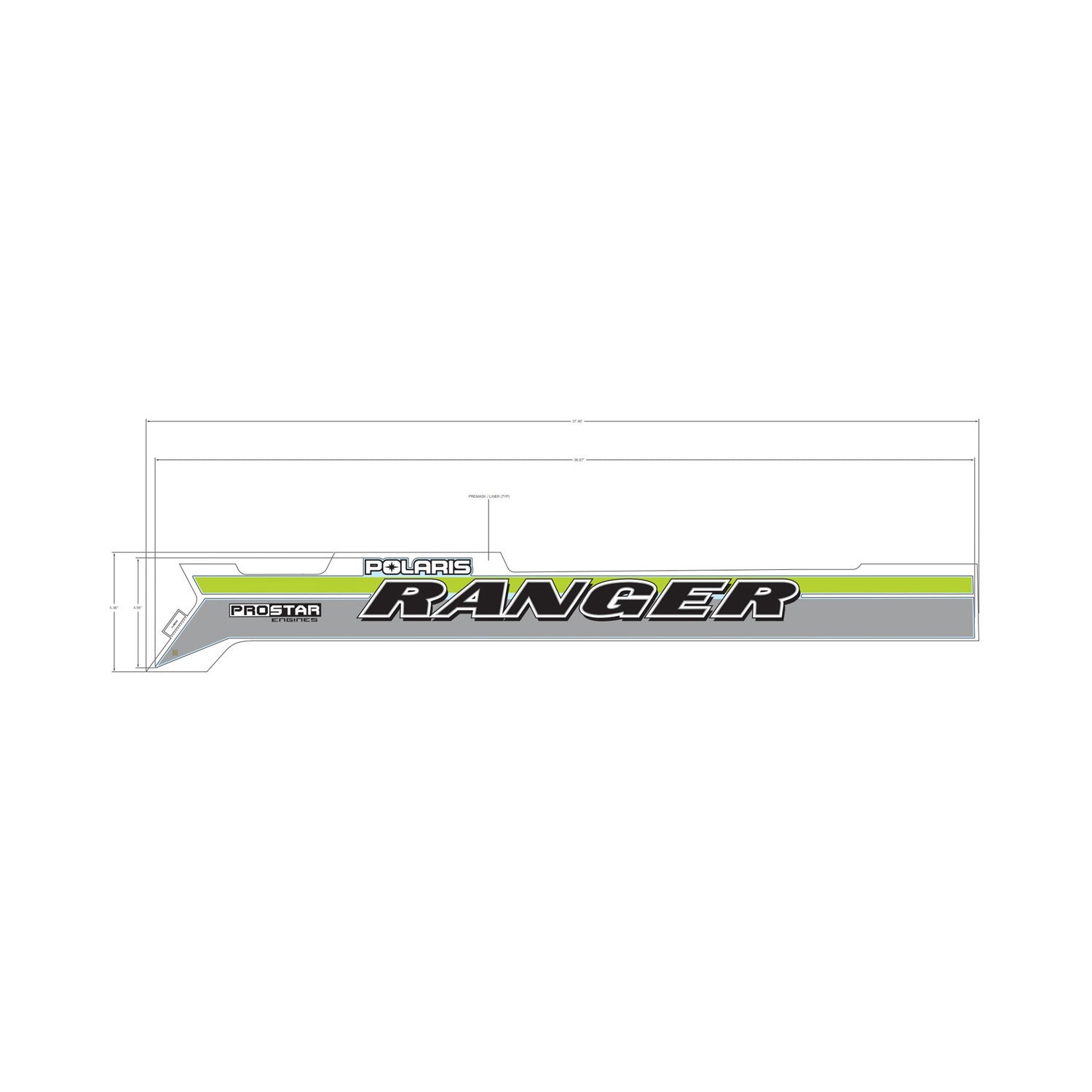 Cargo Box Side Decal, Ranger, Right by Polaris