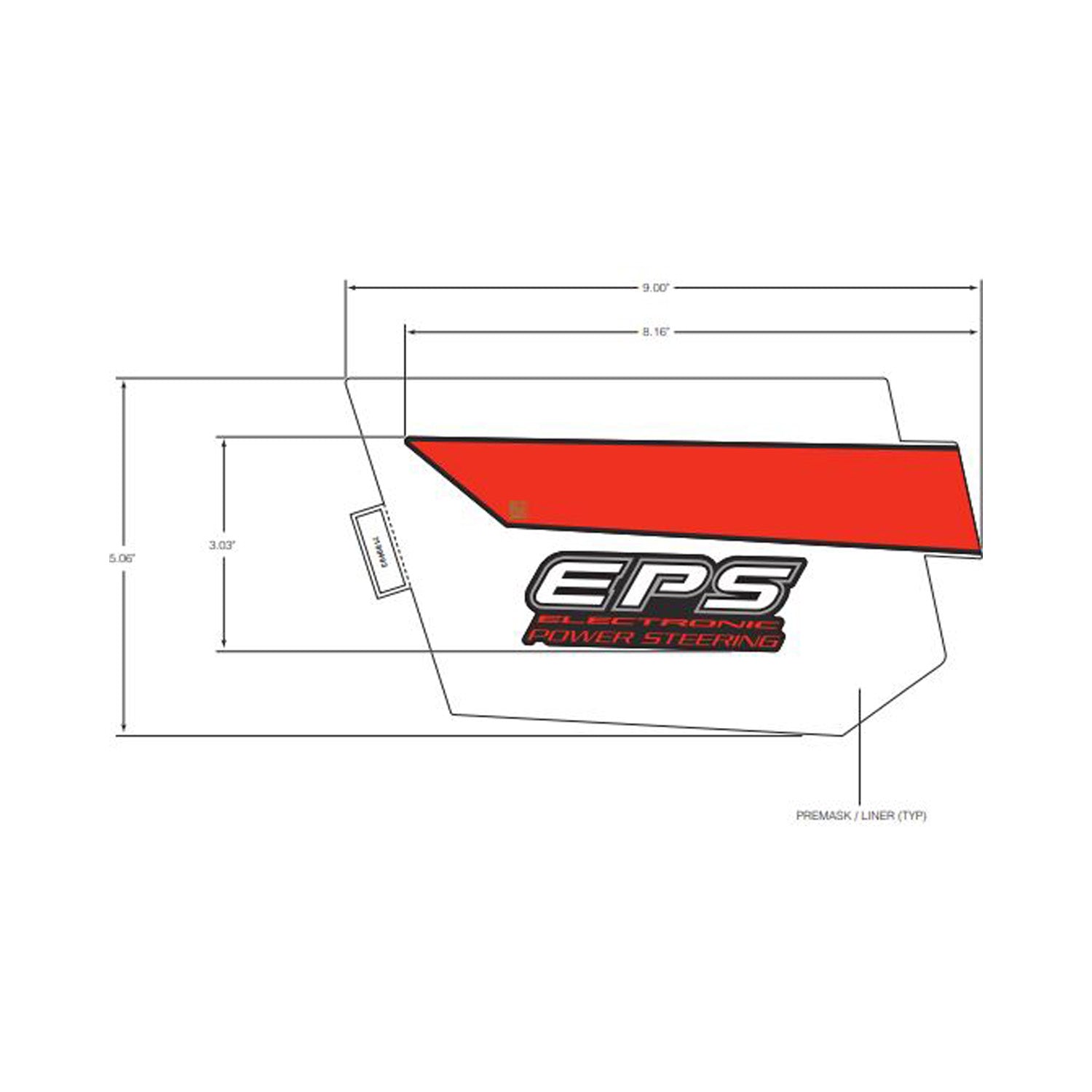 Front Fender Decal, Middle, Eps, Left by Polaris