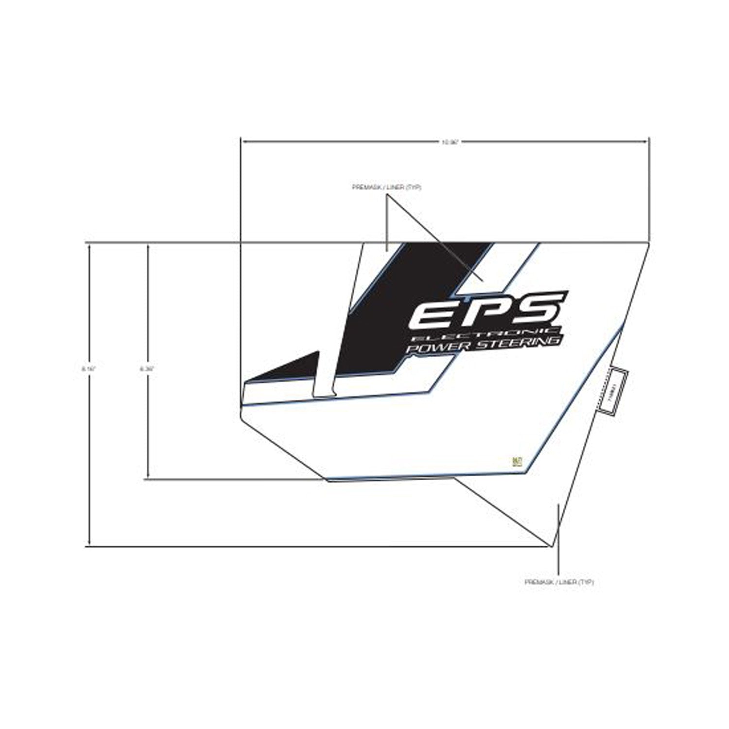 Front Fender Decal, Middle, Eps, Right by Polaris