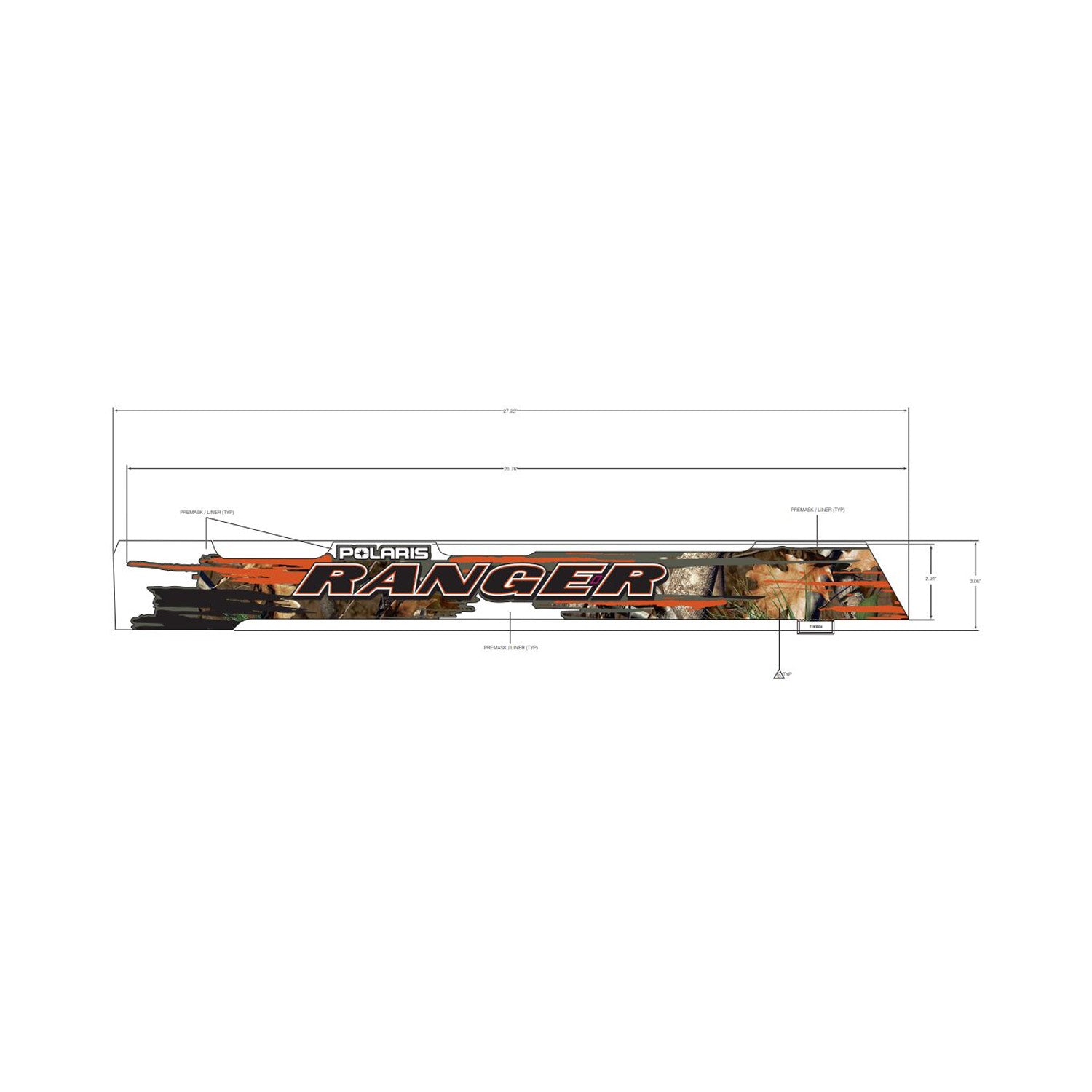 Cargo Box Side Decal, Ranger, Right by Polaris