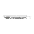 Gray and black angular rear fender decal with "Pro XP" text for Polaris UTV.