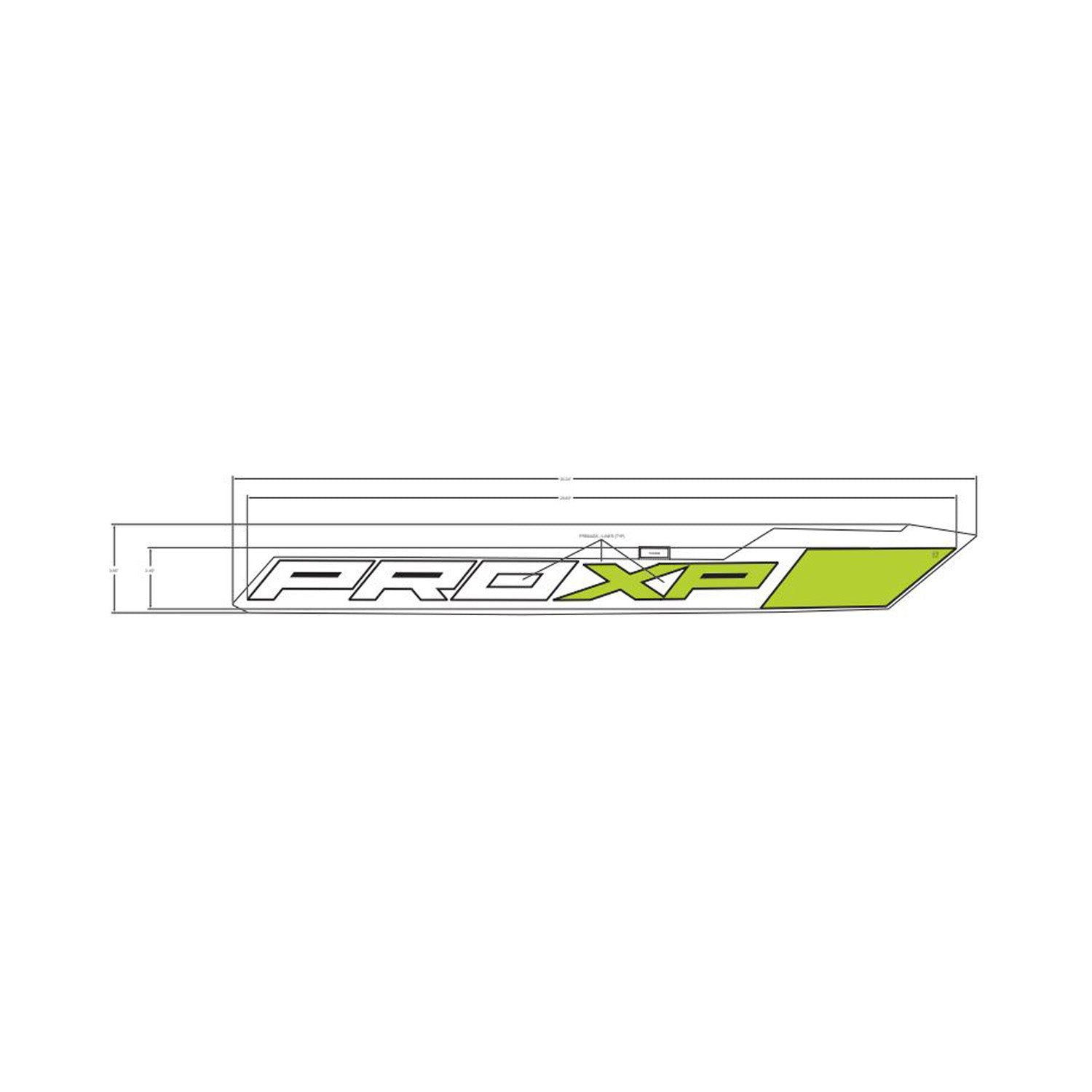 Rear Fender Decal, Lower, Pro XP, Left by Polaris