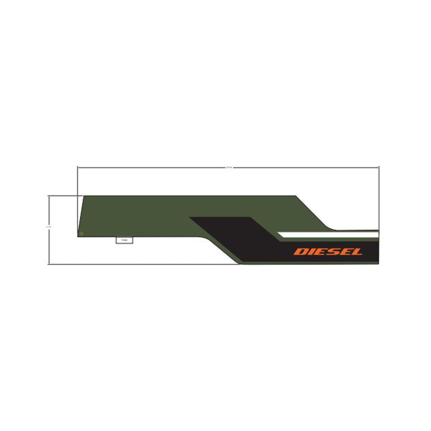 Tailgate Decal, Diesel, Right by Polaris