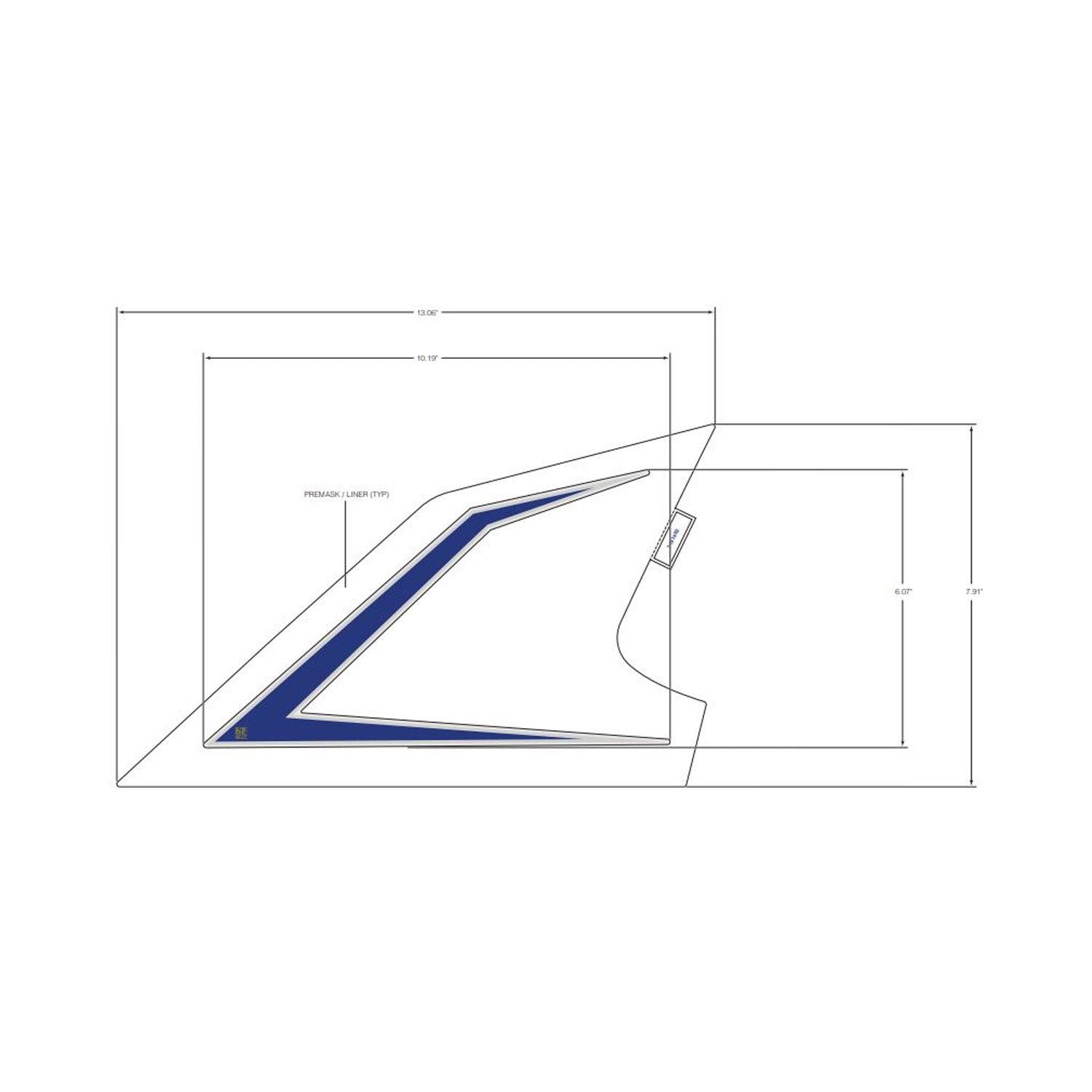 Rear Fender Decal, Upper, Right by Polaris