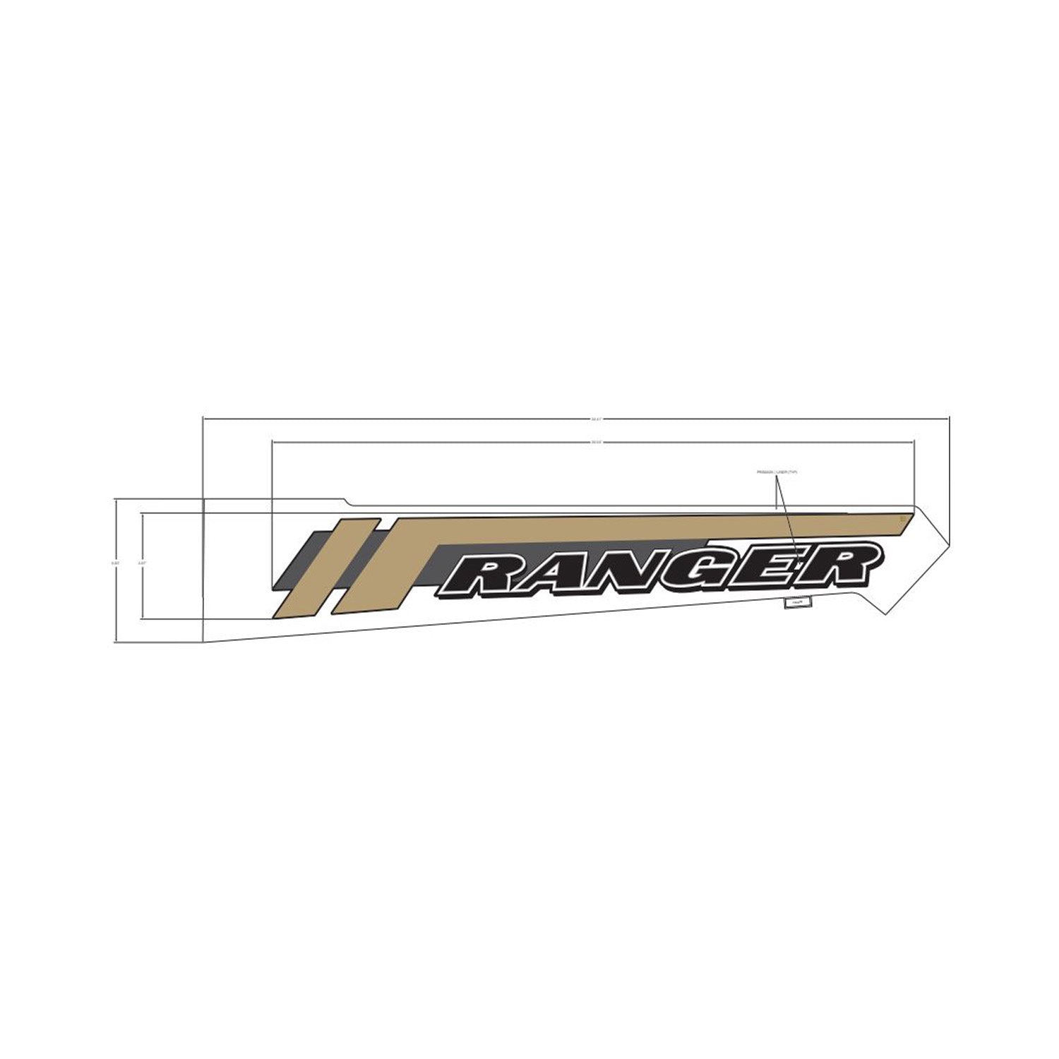 Cargo Box Side Decal, Ranger, Left by Polaris