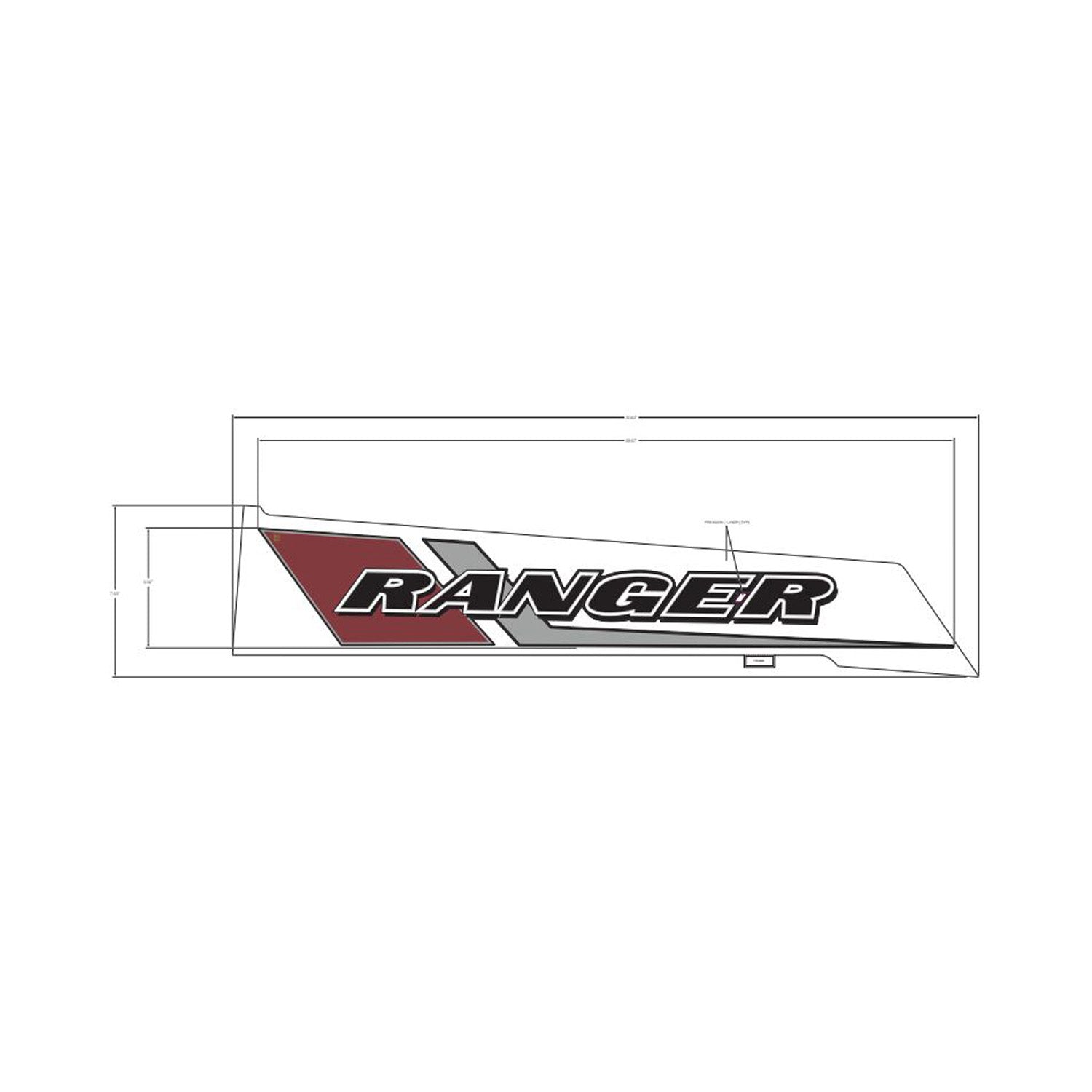 Cargo Box Side Decal, Ranger, Left by Polaris