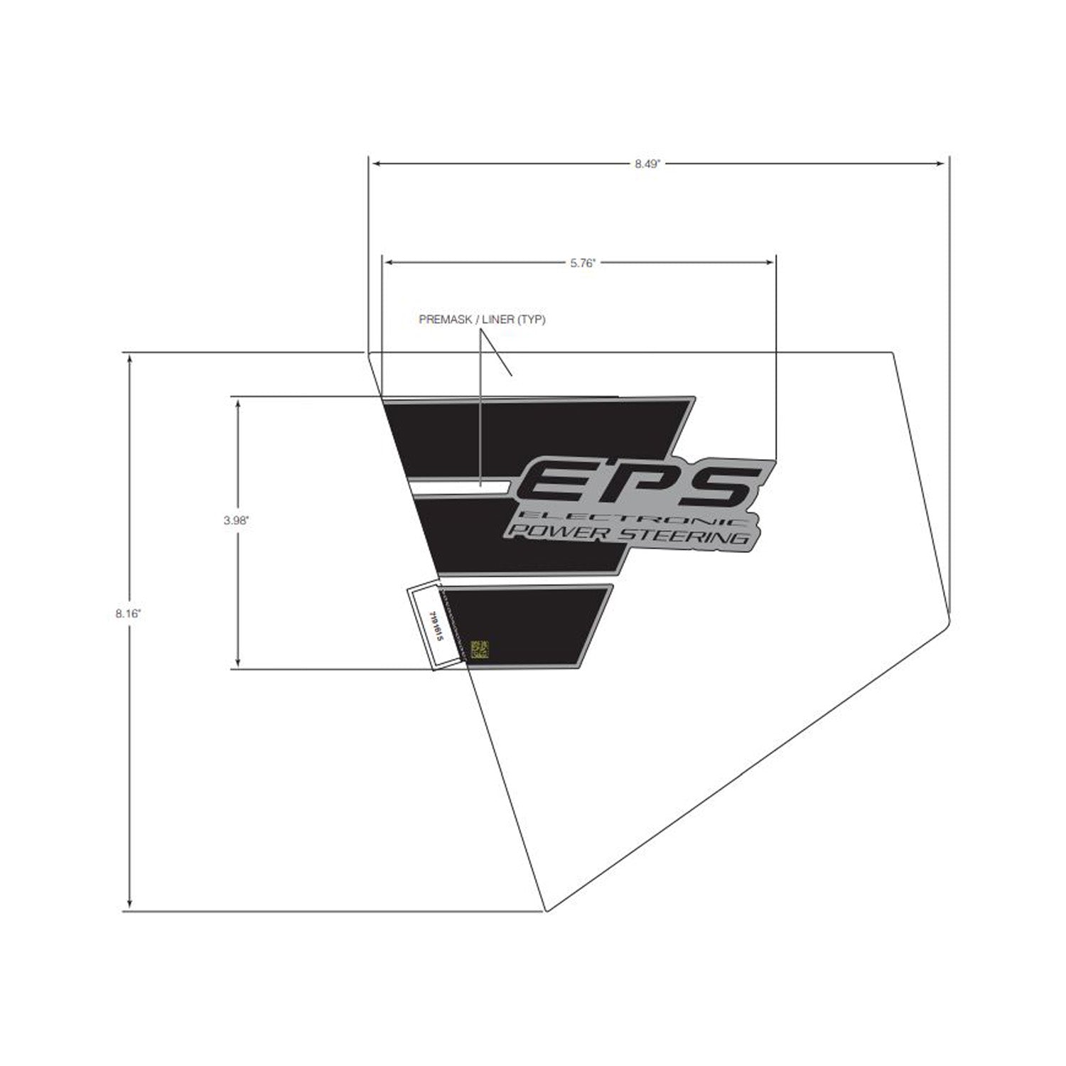 Front Fender Decal, Lower, Left by Polaris