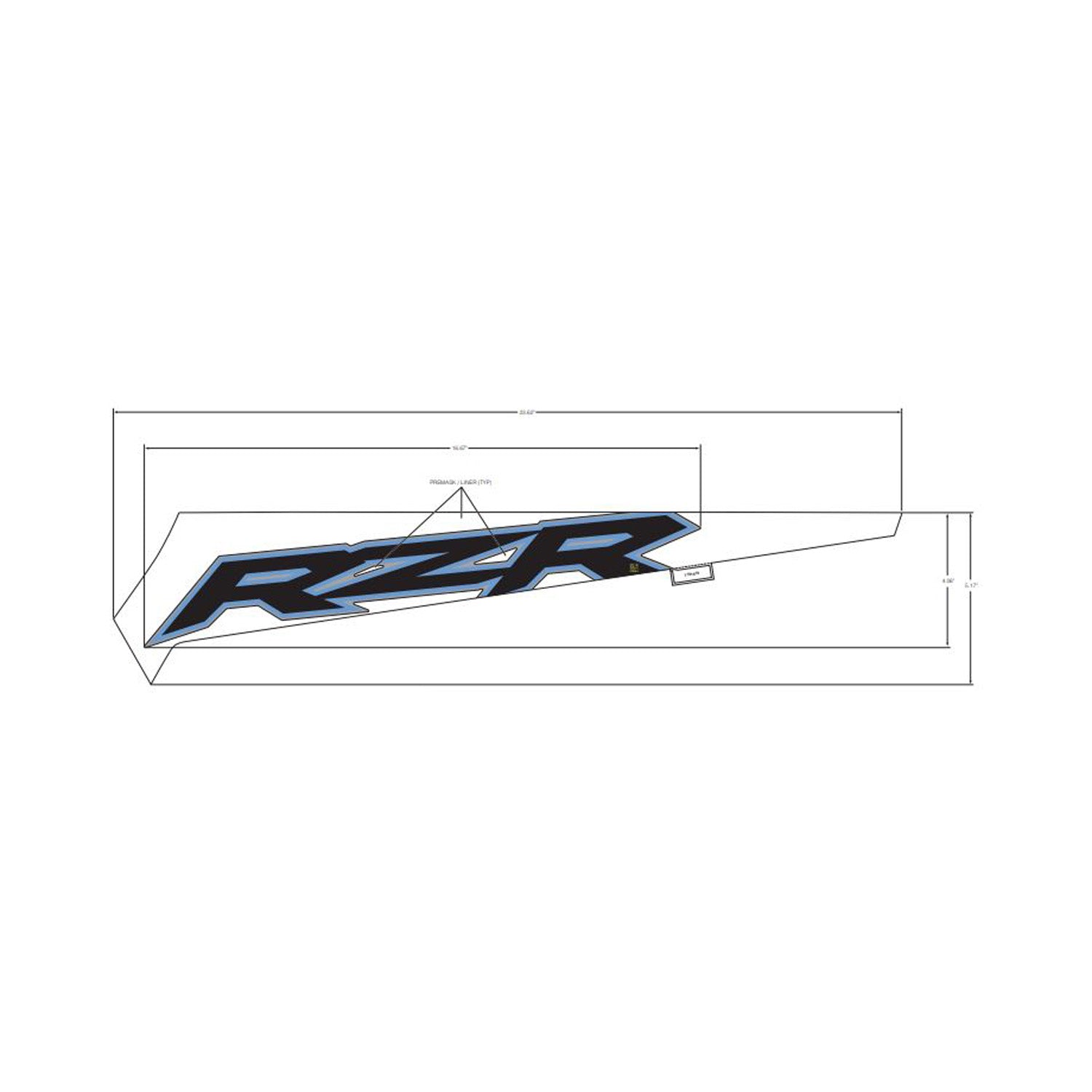 Rear Fender Decal, Upper, Left by Polaris