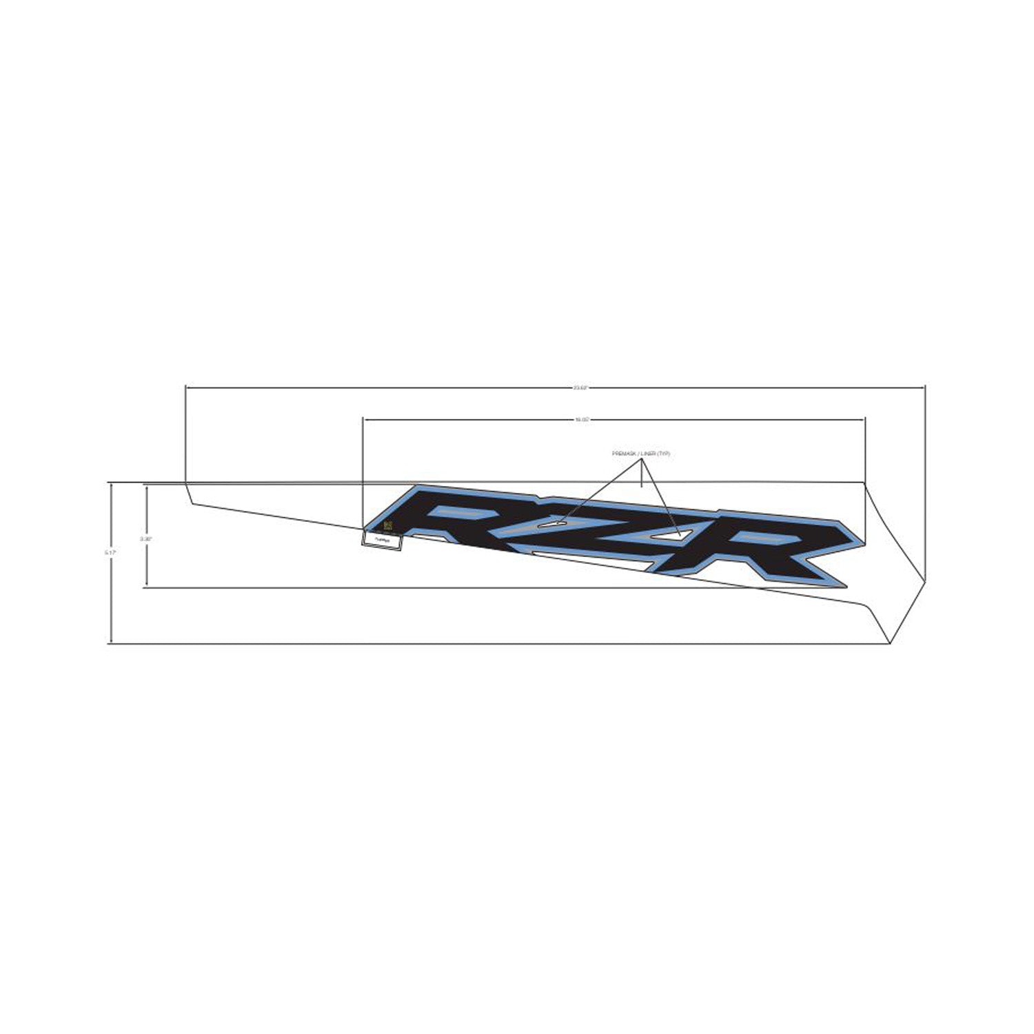 Rear Fender Decal, Upper, Right by Polaris