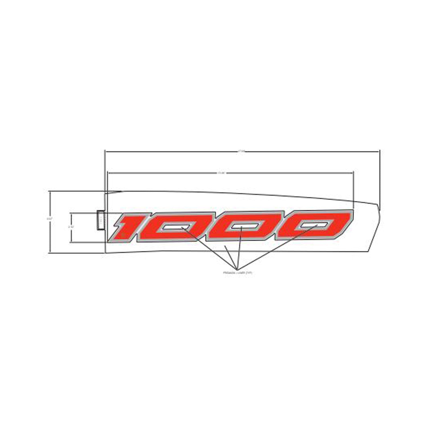 Front Fender Decal, Upper, Left by Polaris