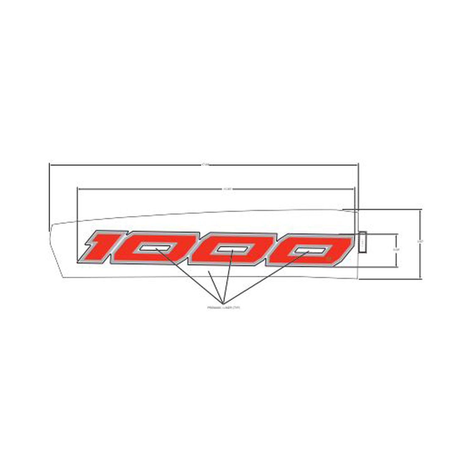 Front Fender Decal, Upper, Right by Polaris