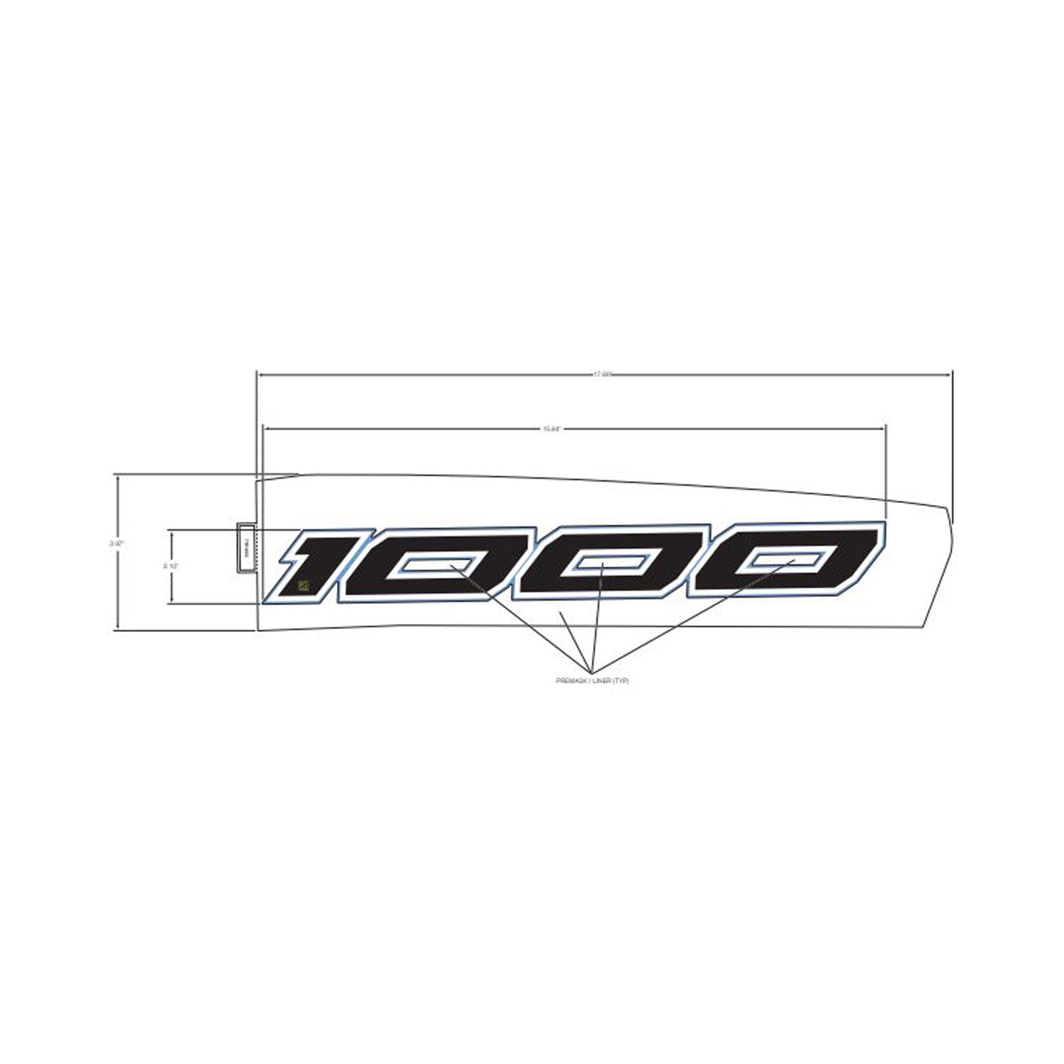 Front Fender Decal, Upper, Left by Polaris