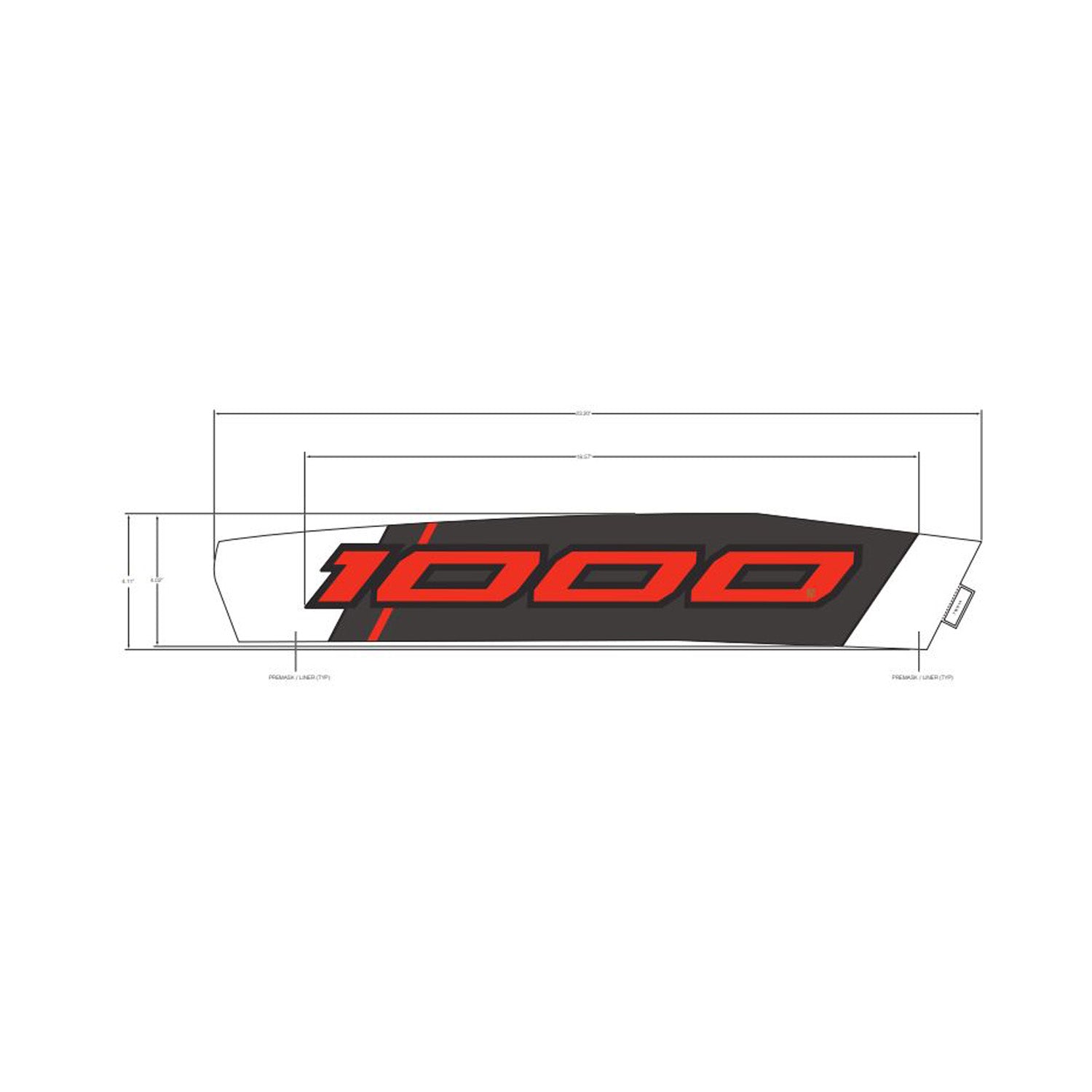 Front Fender Decal, Upper, Right by Polaris