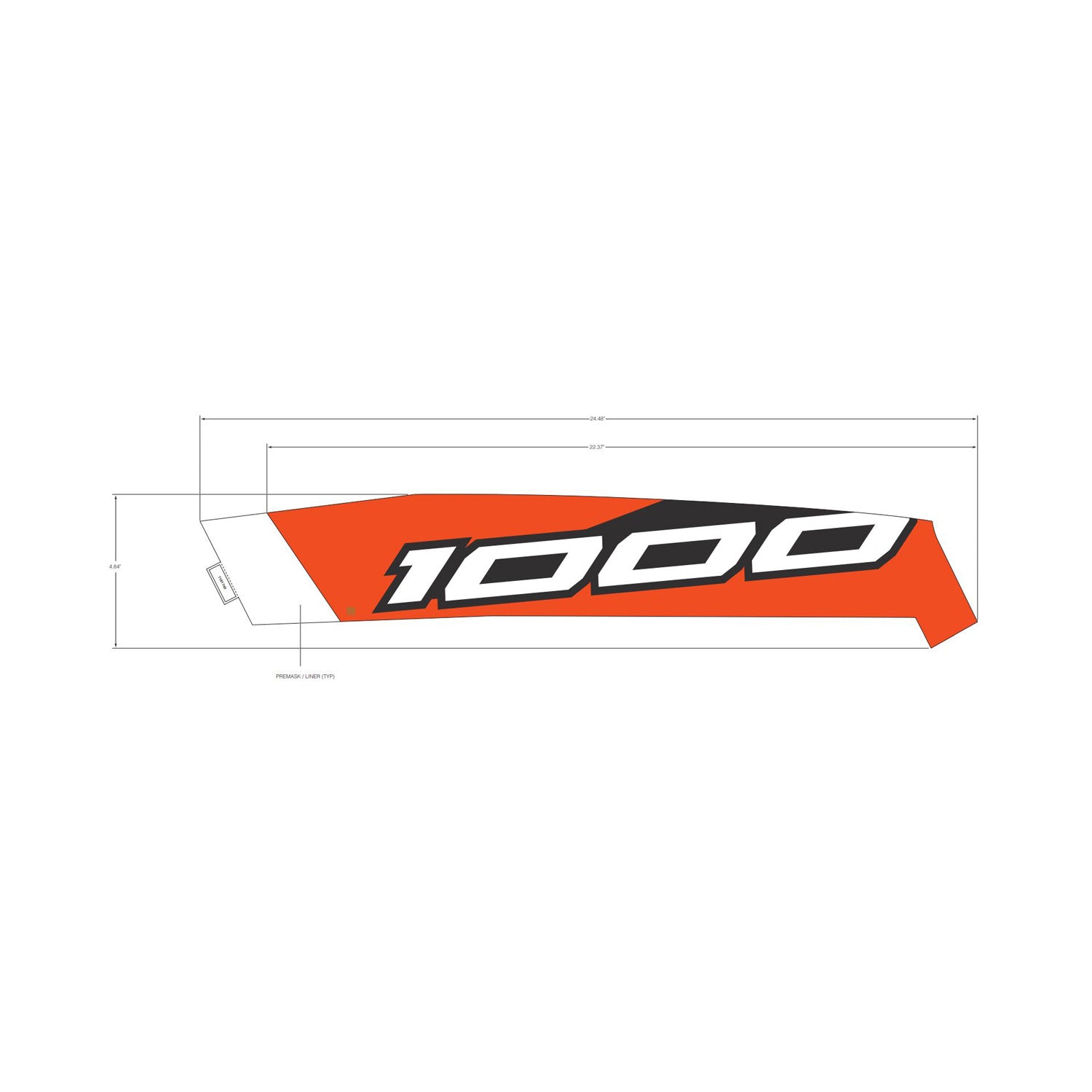 Front Fender Decal, Upper, Left by Polaris